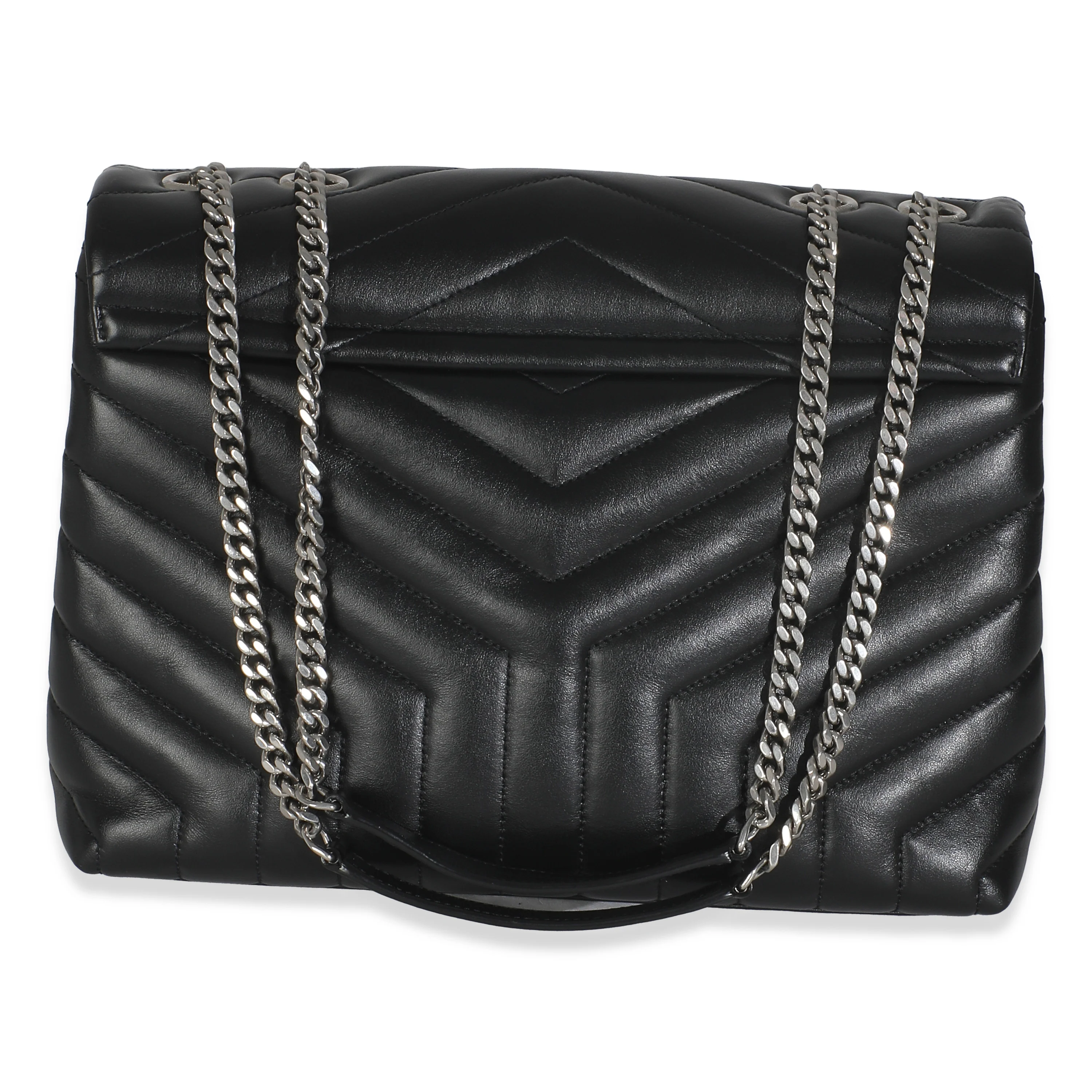 Black Matelasse Calfskin Medium Loulou - Image 4