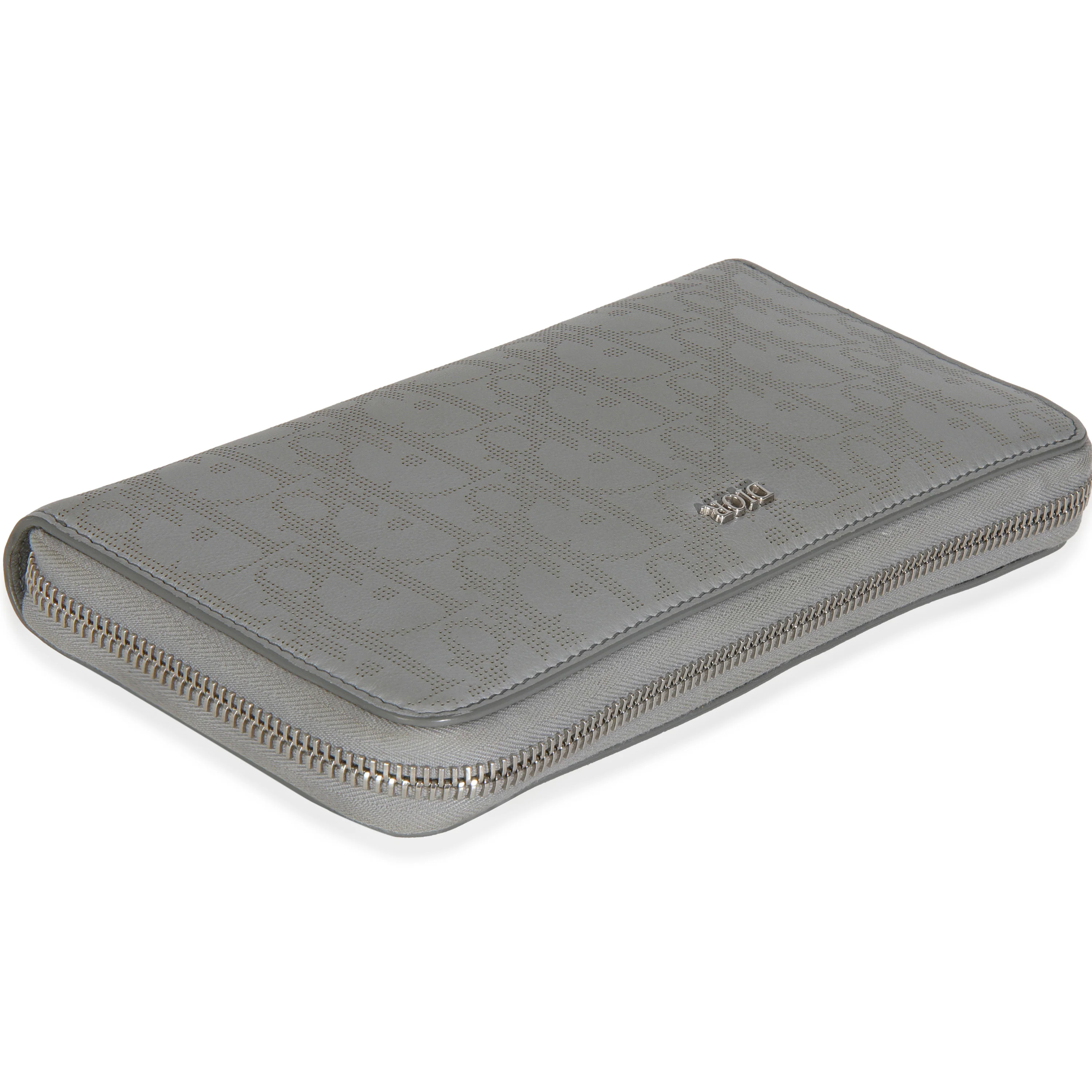 Dior Grey Oblique Galaxy Leather Long Zipped Wallet - Image 7