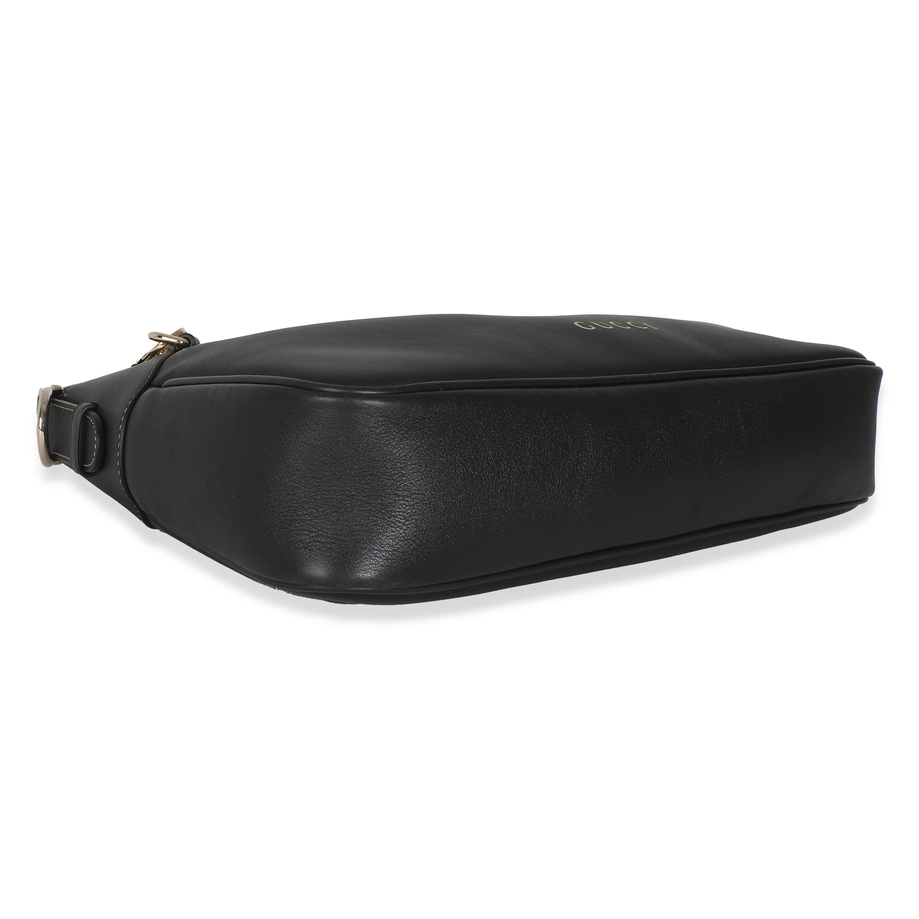 Black Calfskin Medium GG Emblem Shoulder Bag - Image 7