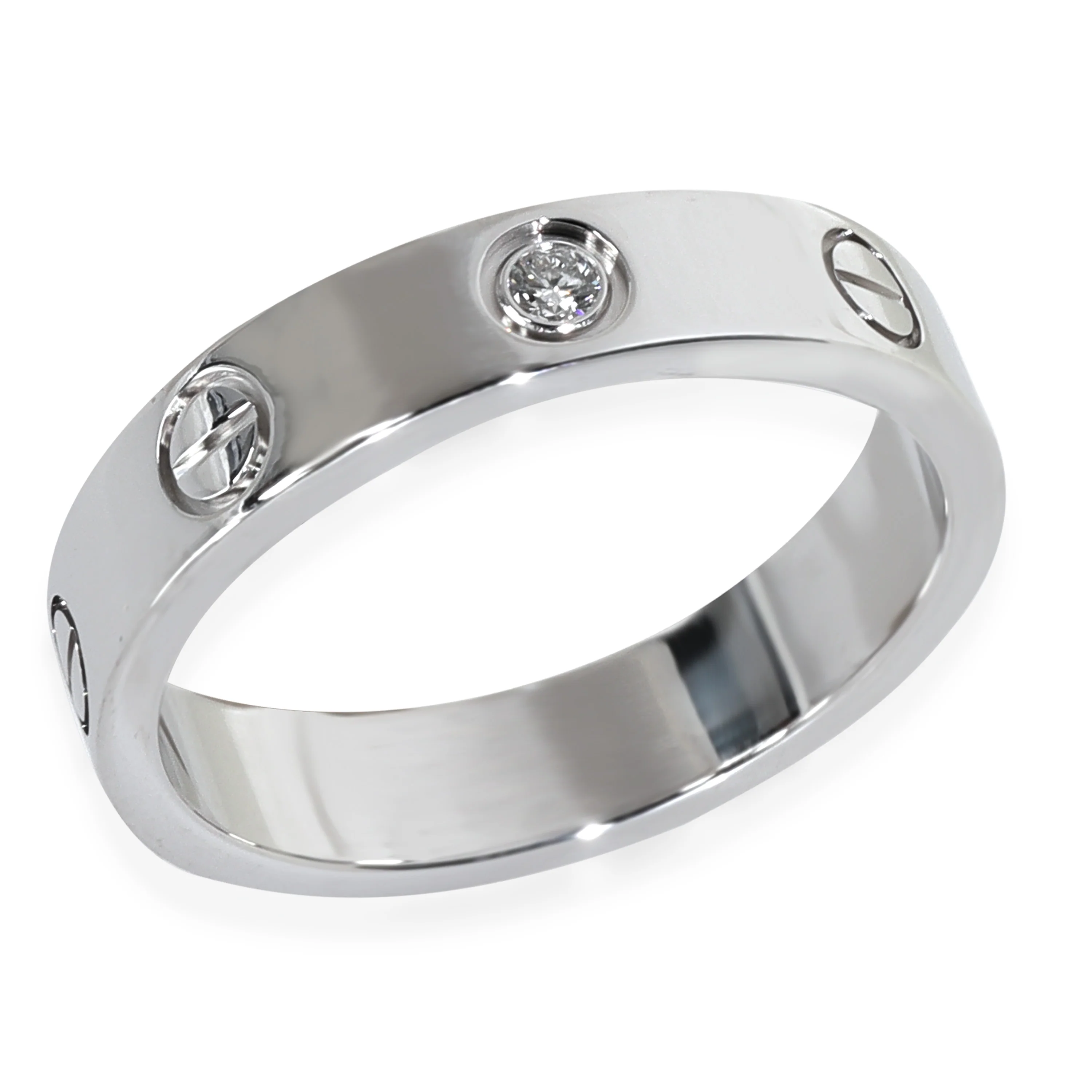 White Gold Diamond Small Model Love Ring - Image 2