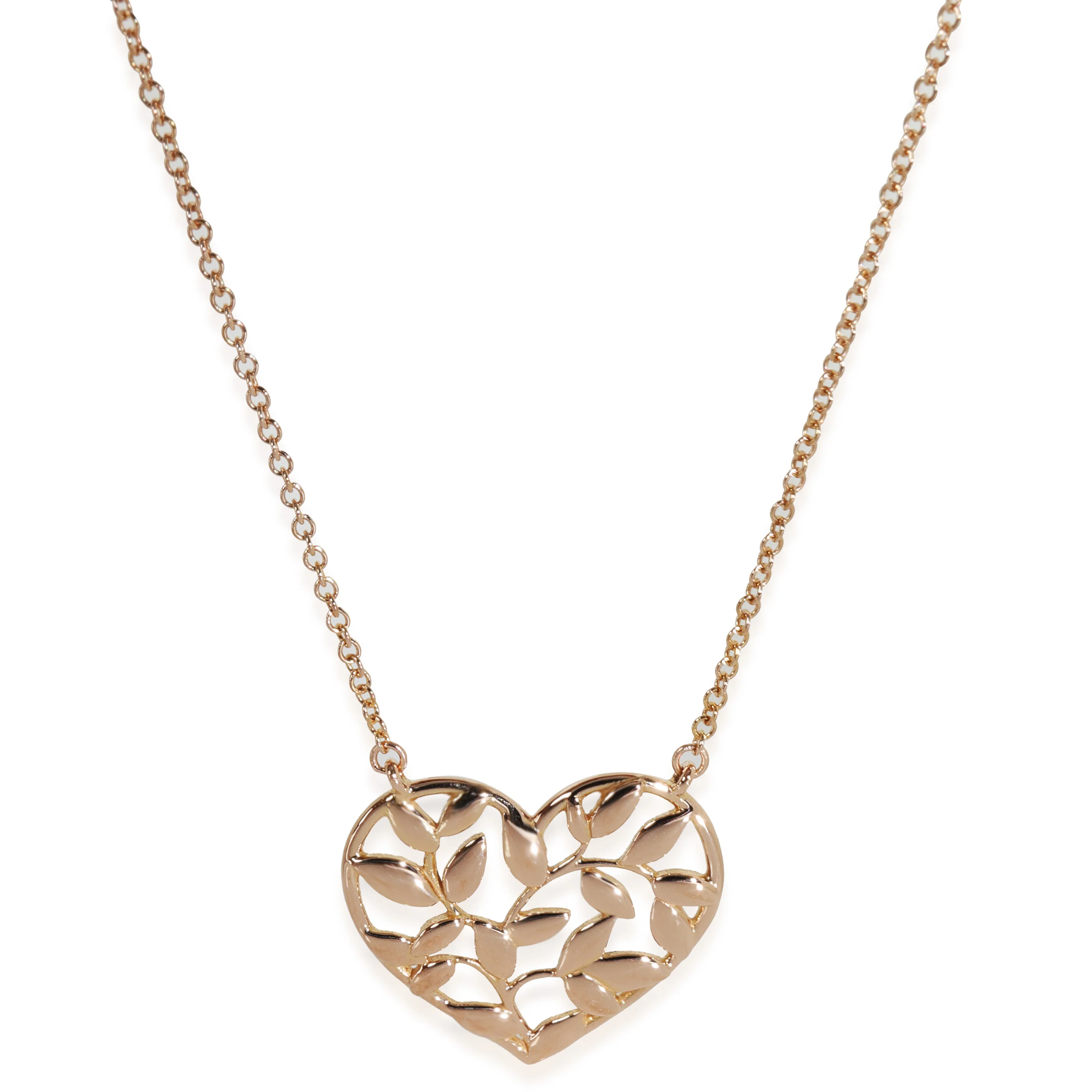Rose Gold Paloma Picasso Olive Leaf Heart Pendant