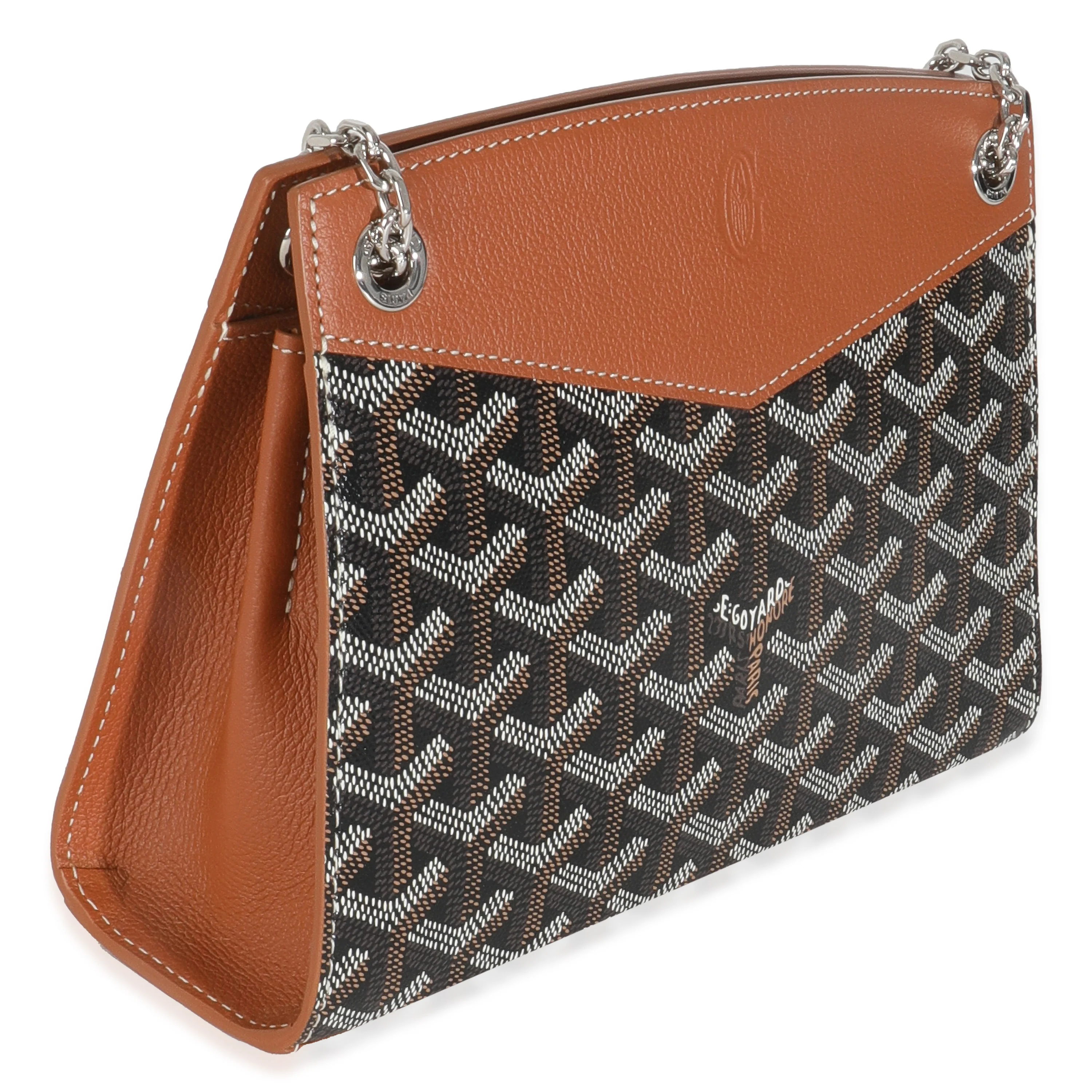 Gold Black Goyardine Canvas Mini Rouette Structure - Image 3