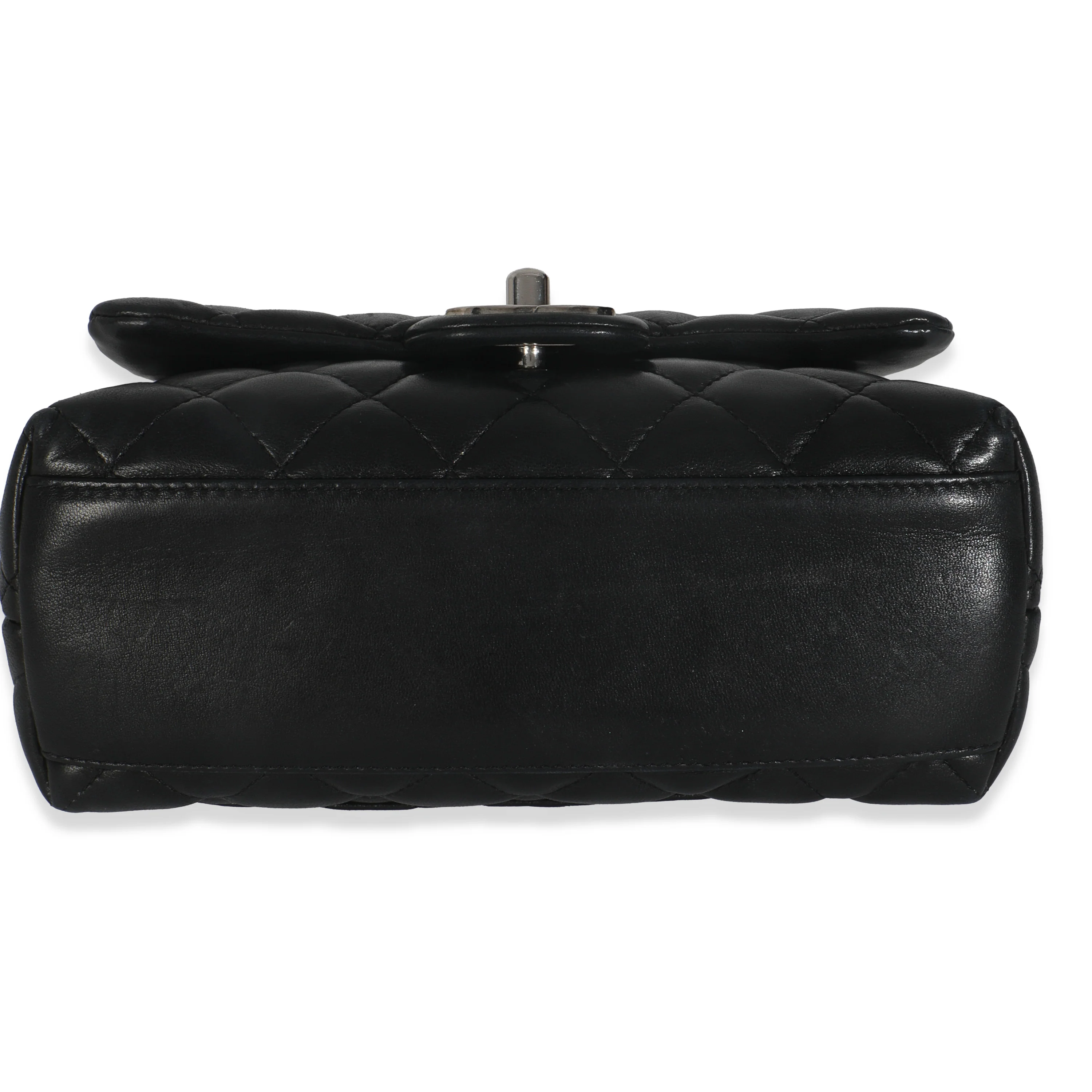 Vintage Black Quilted Lambskin Small Kelly Flap Bag - Image 5