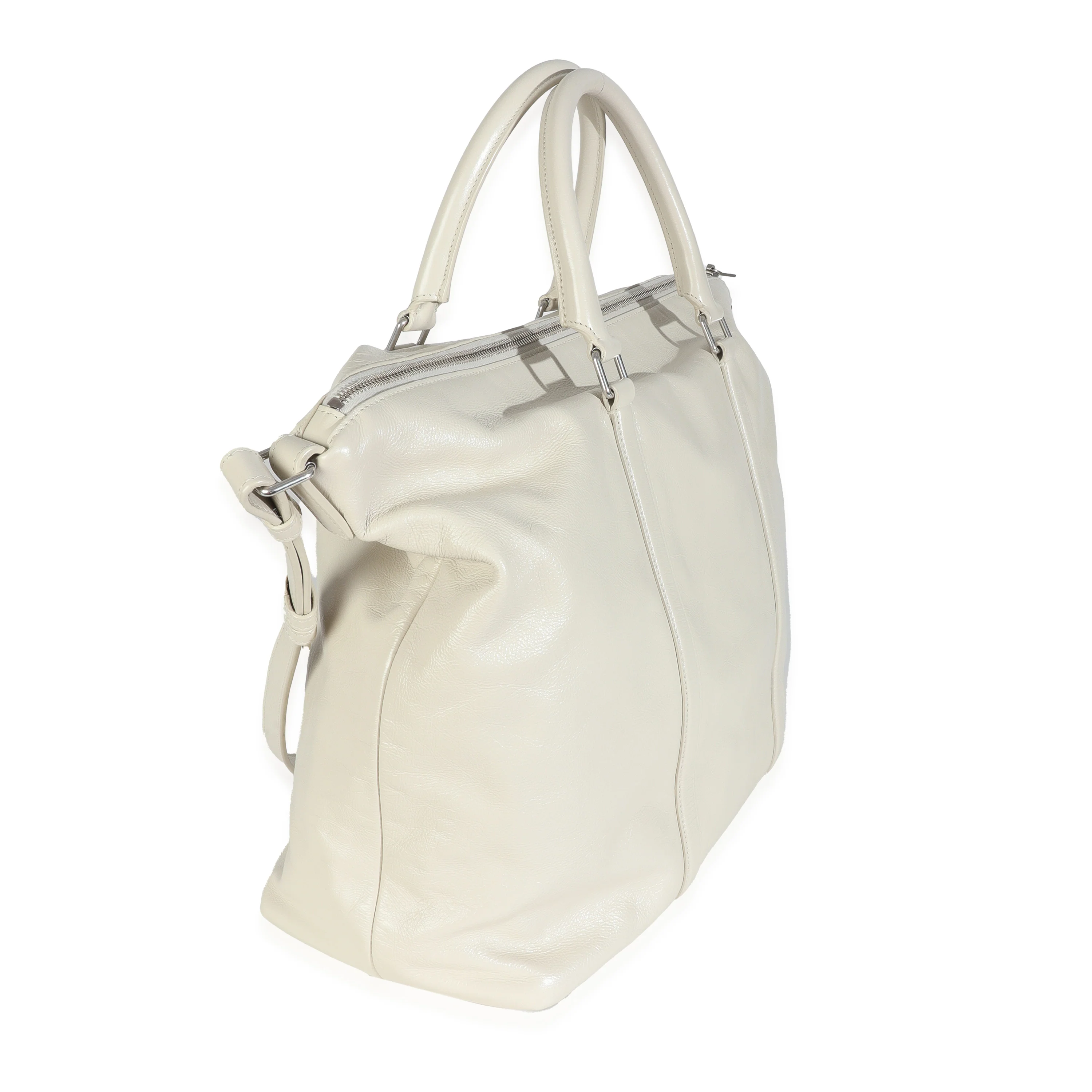 White Calfskin Camden Tote - Image 3