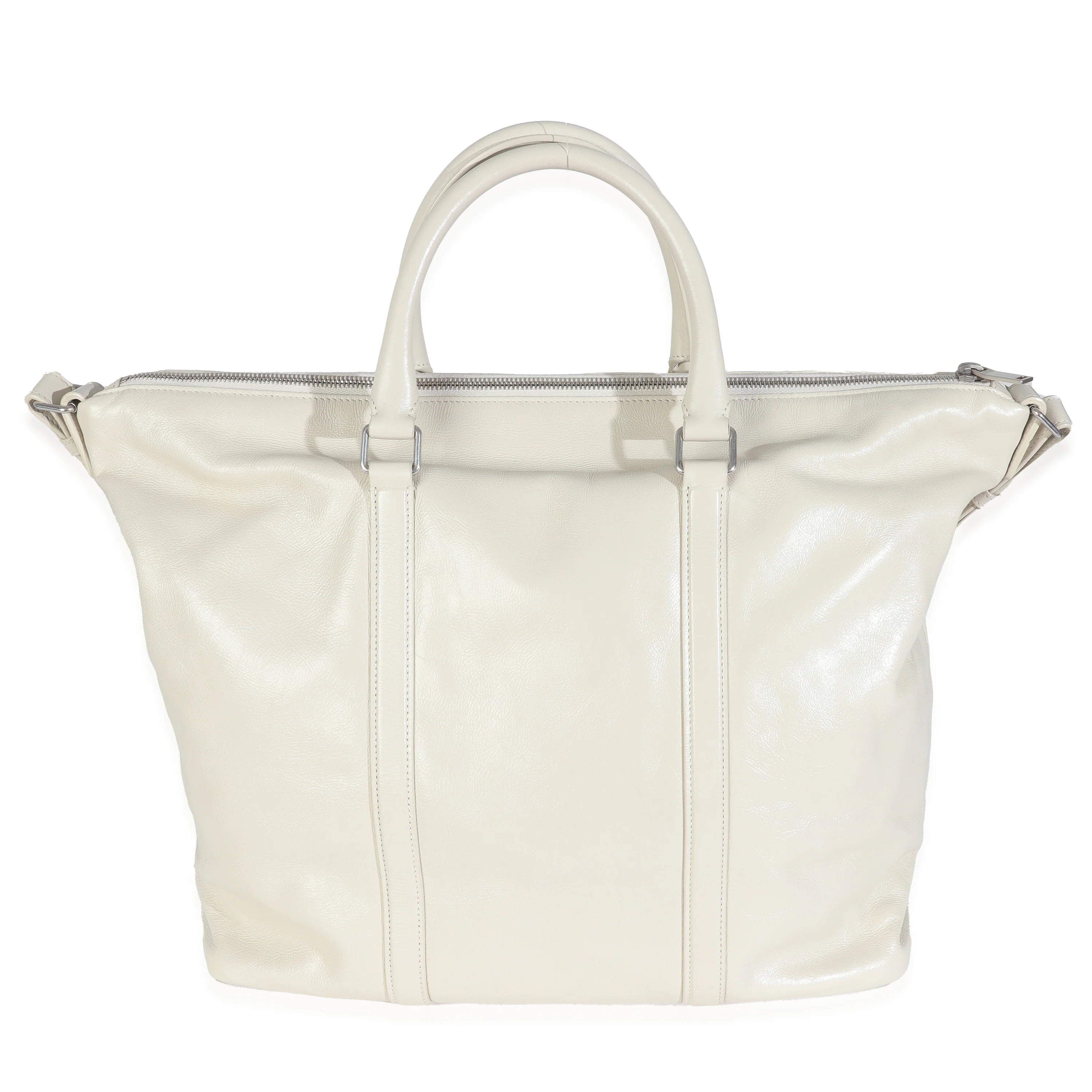 White Calfskin Camden Tote - Image 4