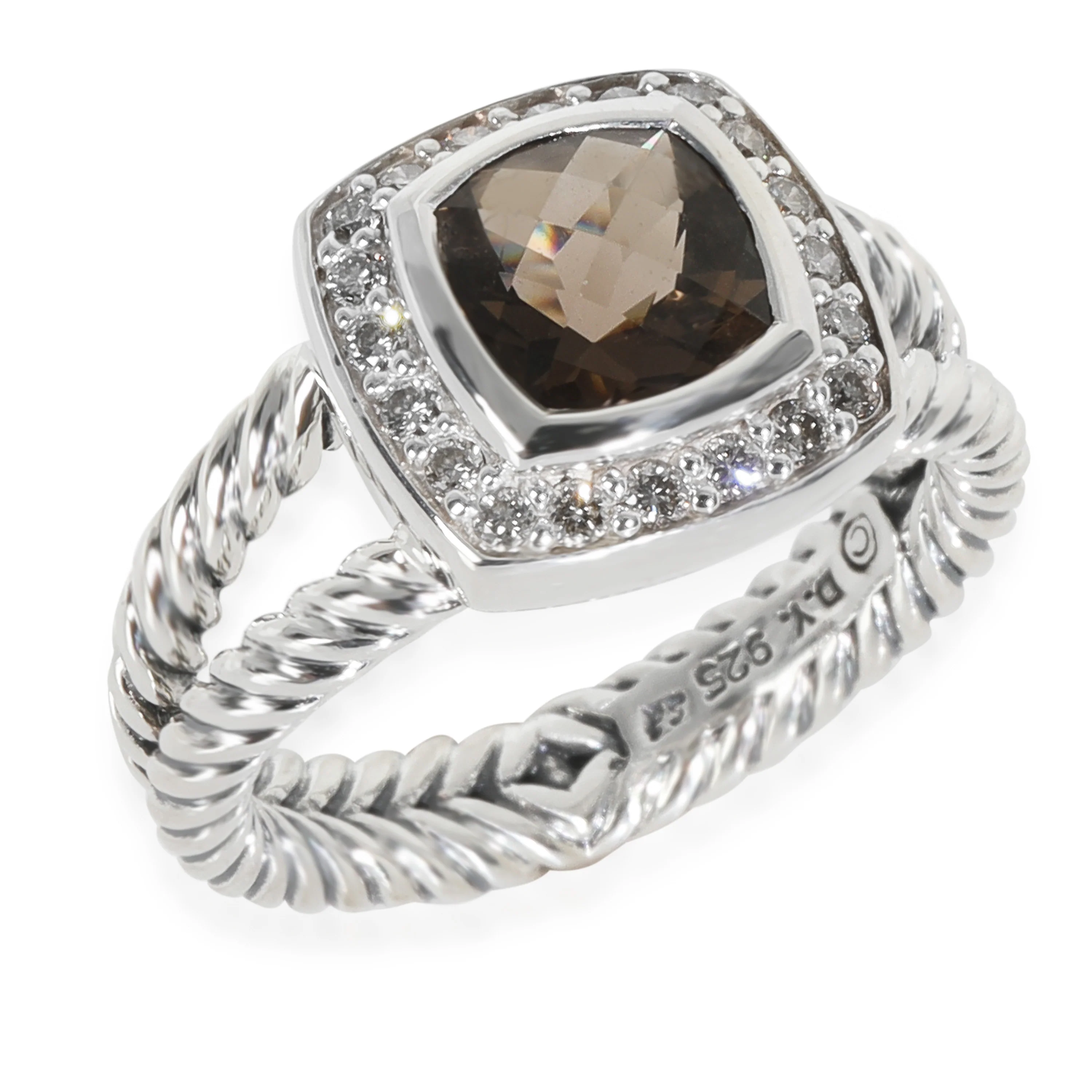 Sterling Silver Smokey Quartz and Diamond Petite Albion - Image 3