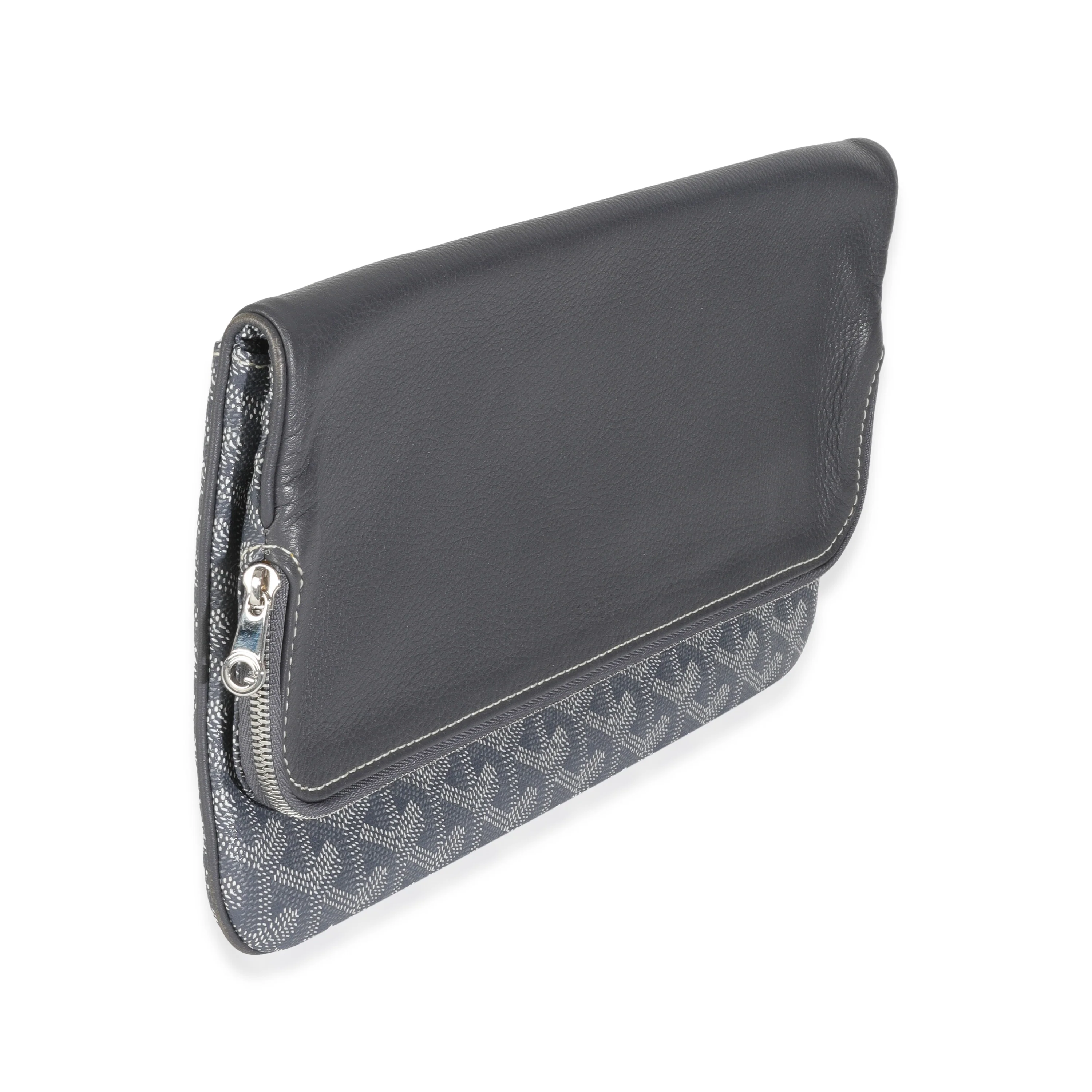 Grey Goyardine Canvas Sainte Marie Soft Clutch - Image 3