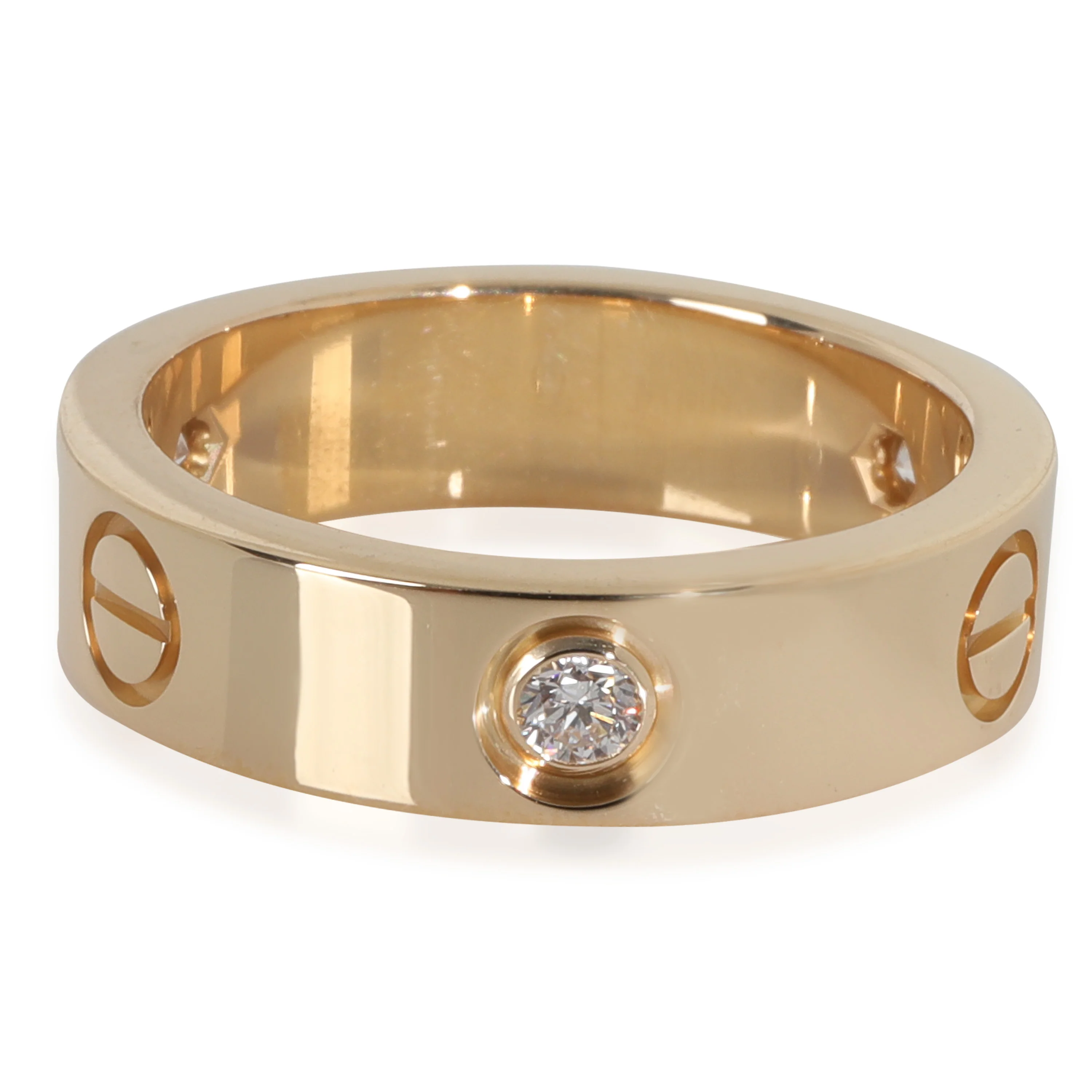 Yellow Gold Diamond Love Ring