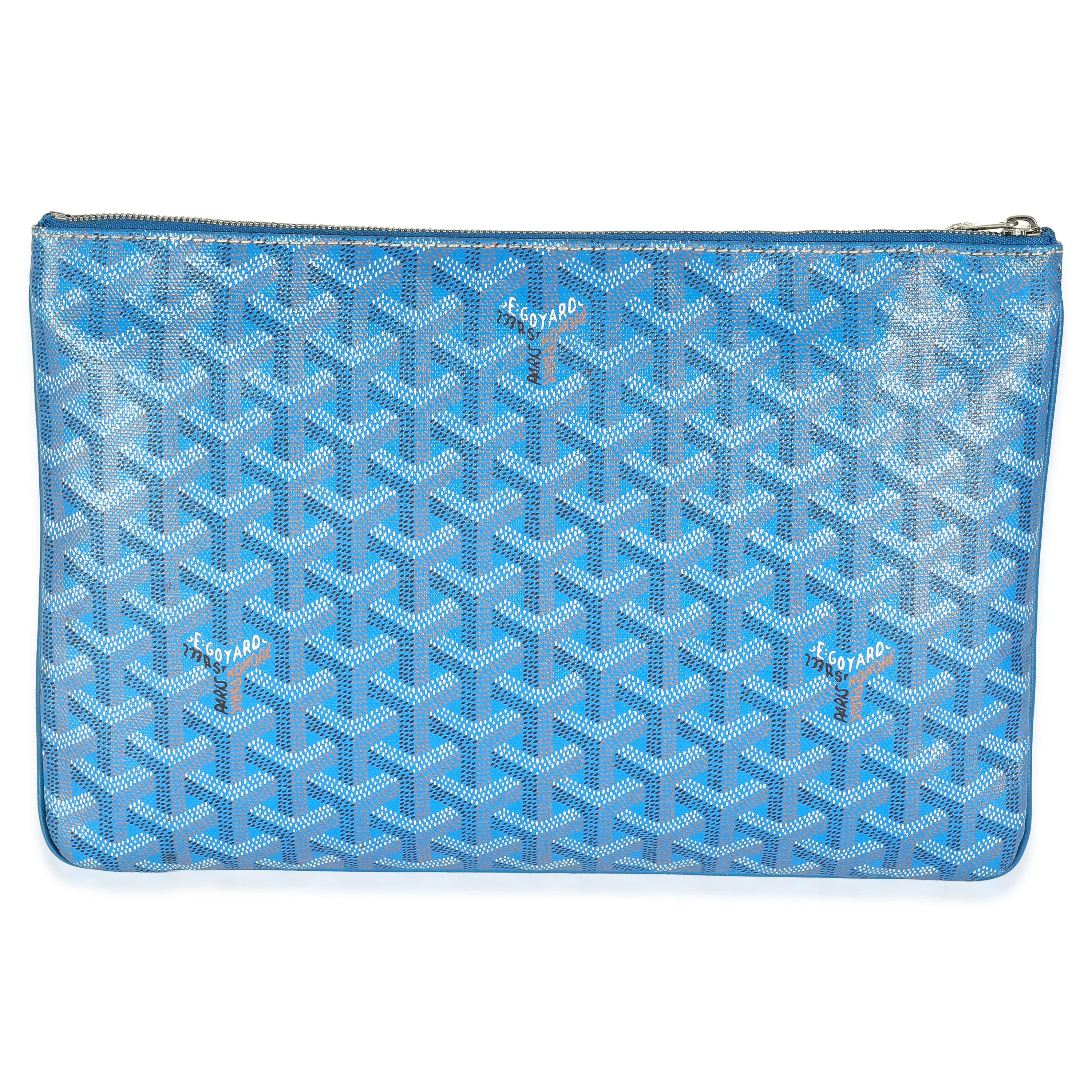 Blue Goyardine Canvas Senat MM - Image 4
