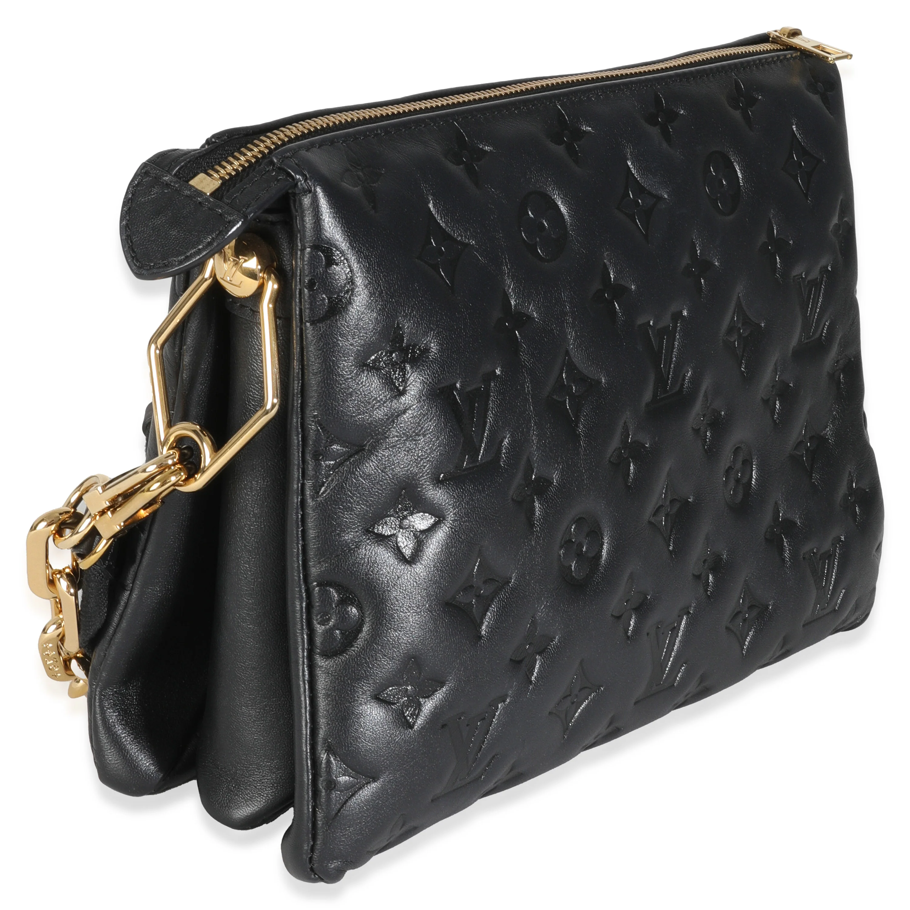 Black Monogram Embossed Lambskin Coussin PM - Image 3