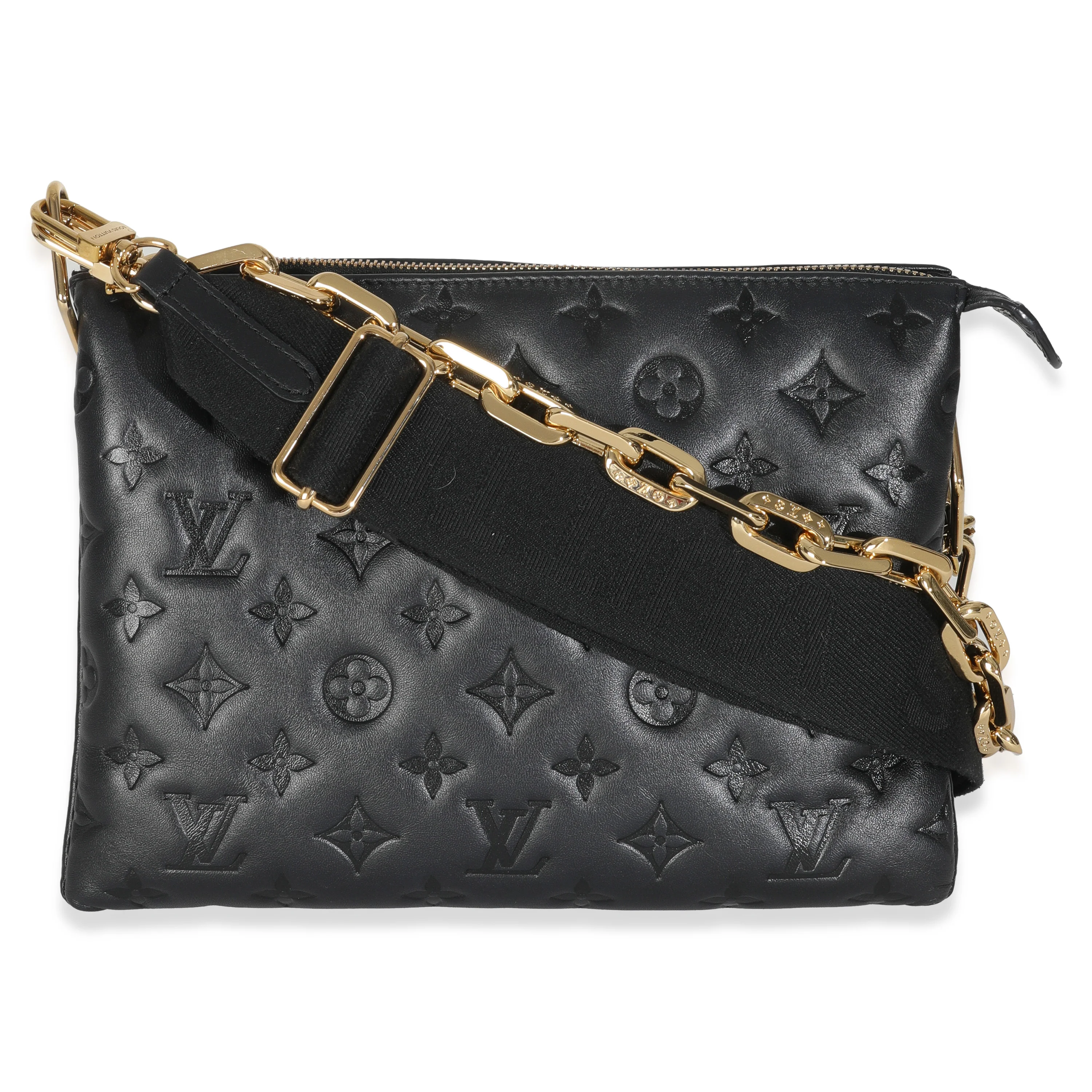 Black Monogram Embossed Lambskin Coussin PM - Image 4
