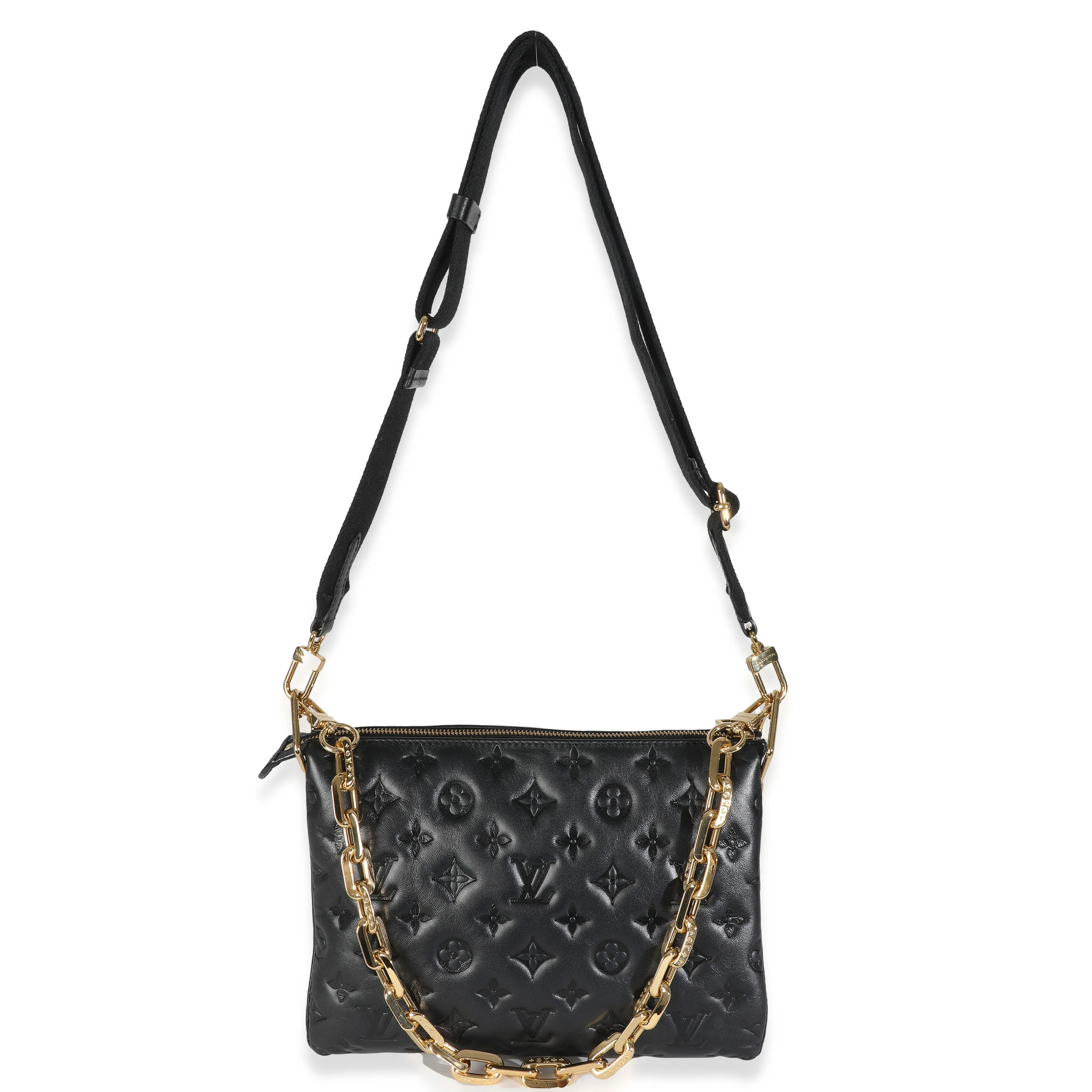 Black Monogram Embossed Lambskin Coussin PM - Image 8