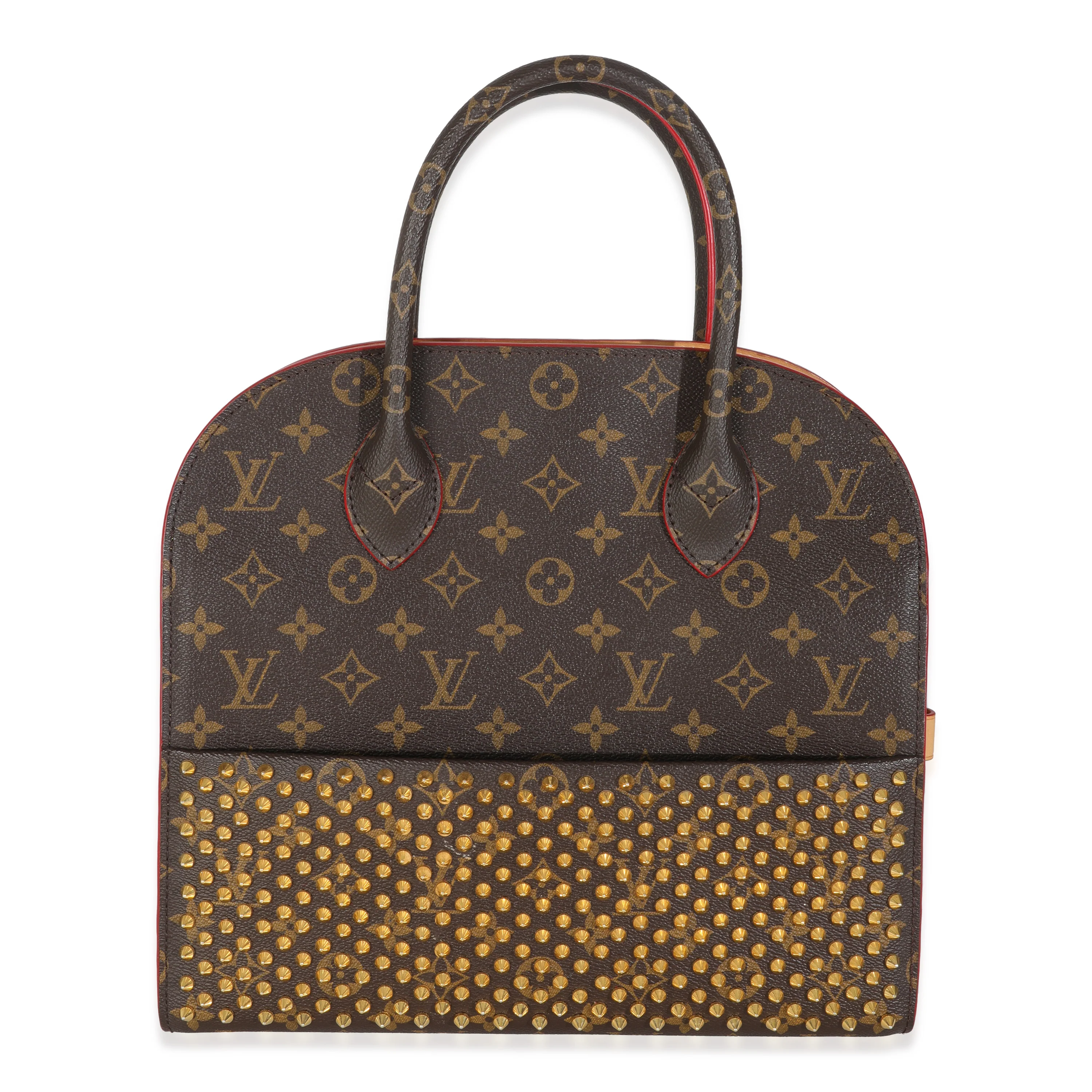 x Christian Louboutin Calf Hair Spikes Monogram Canvas Iconoclast