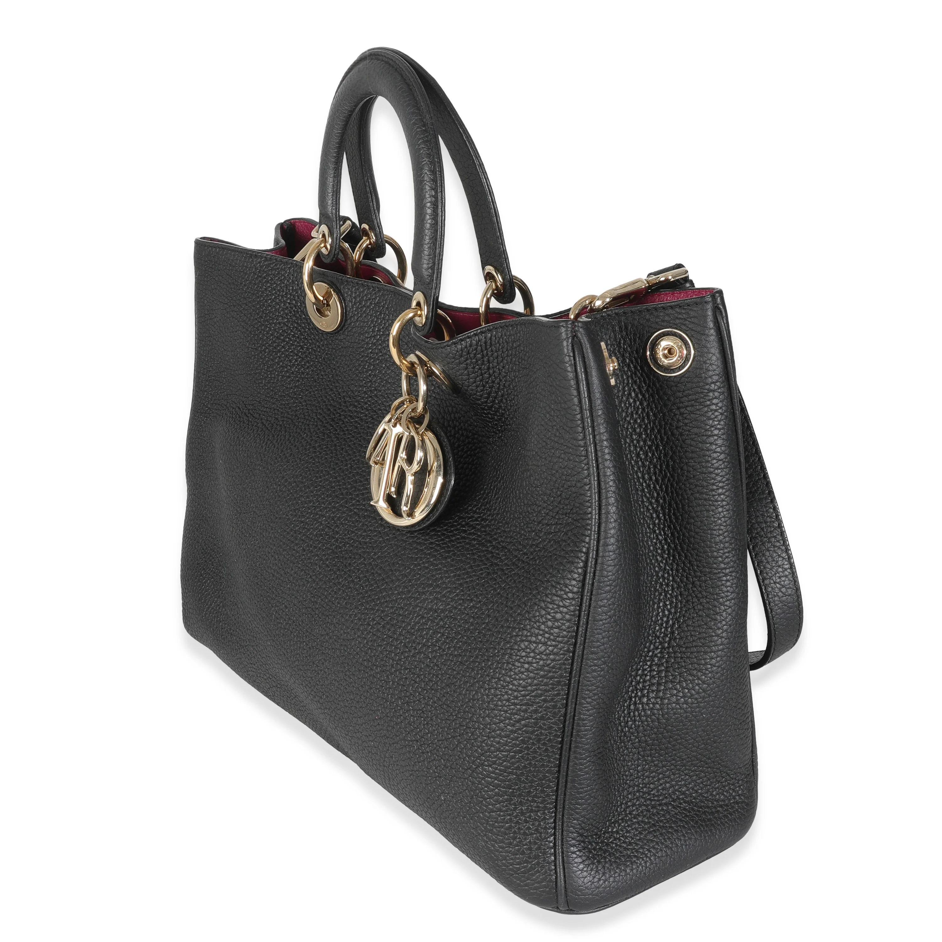 Black Bullcalf Medium Diorissimo Tote - Image 2