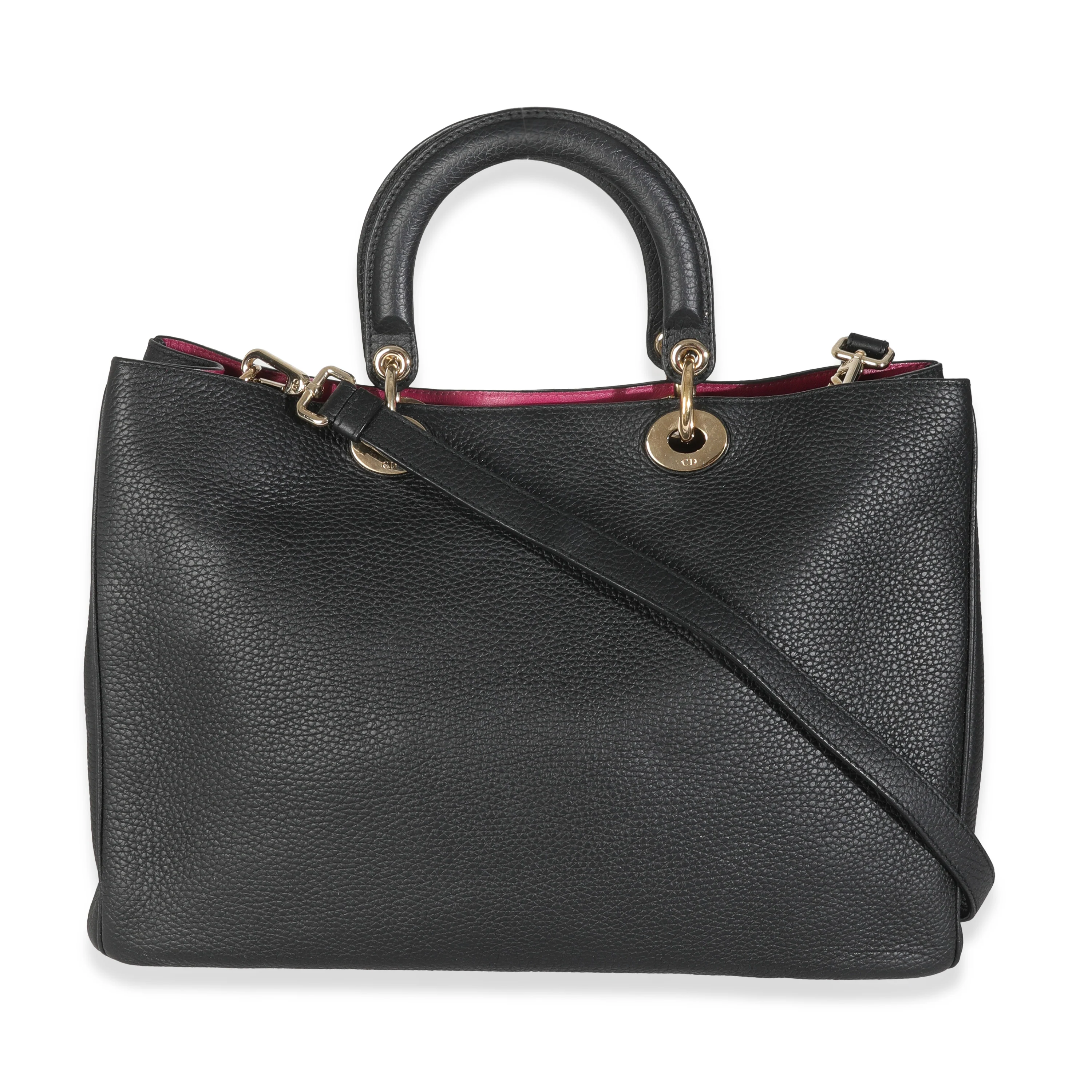 Black Bullcalf Medium Diorissimo Tote - Image 4