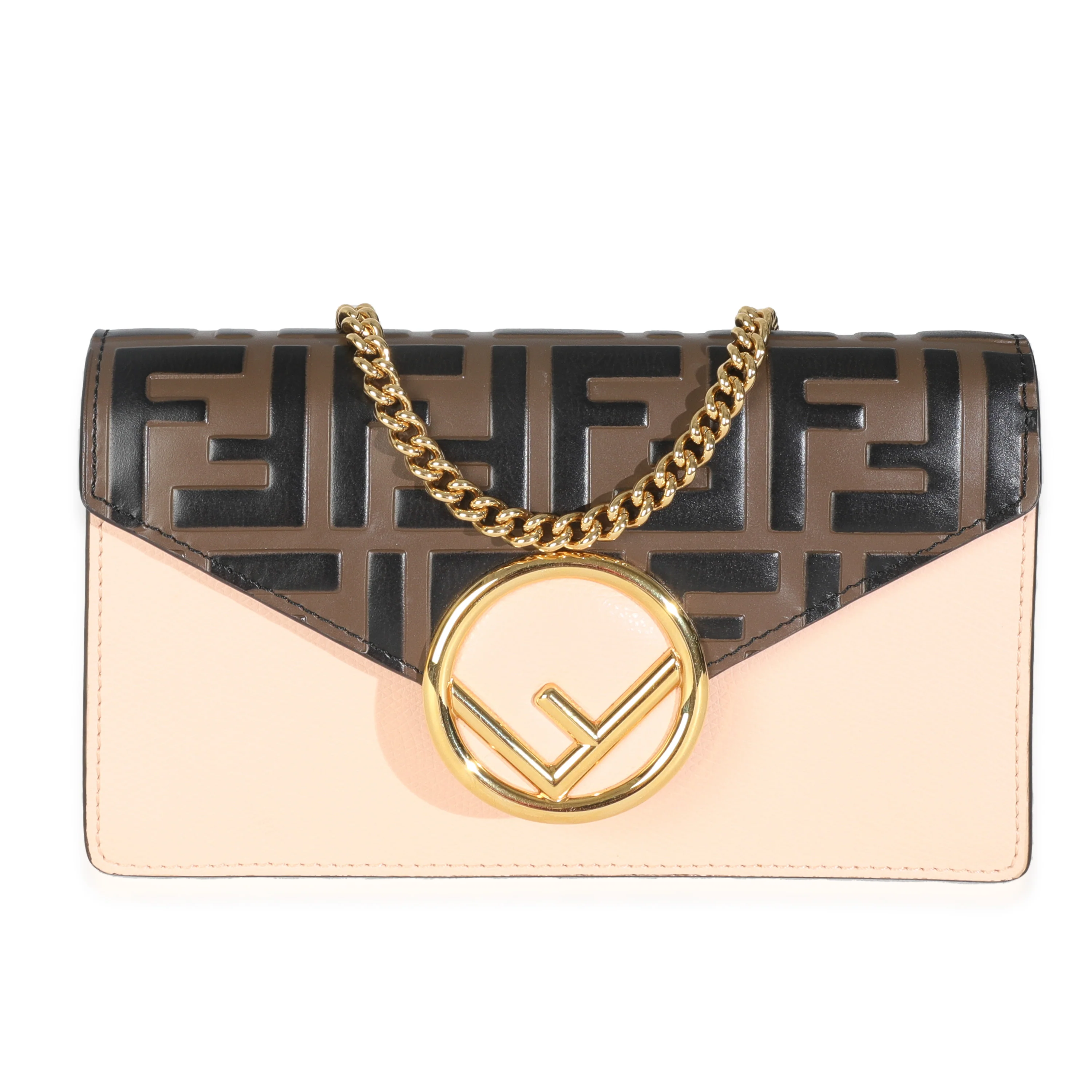 Light Rose Vitello Cruise FF 1974 Embossed Envelope Belt Bag - Image 8