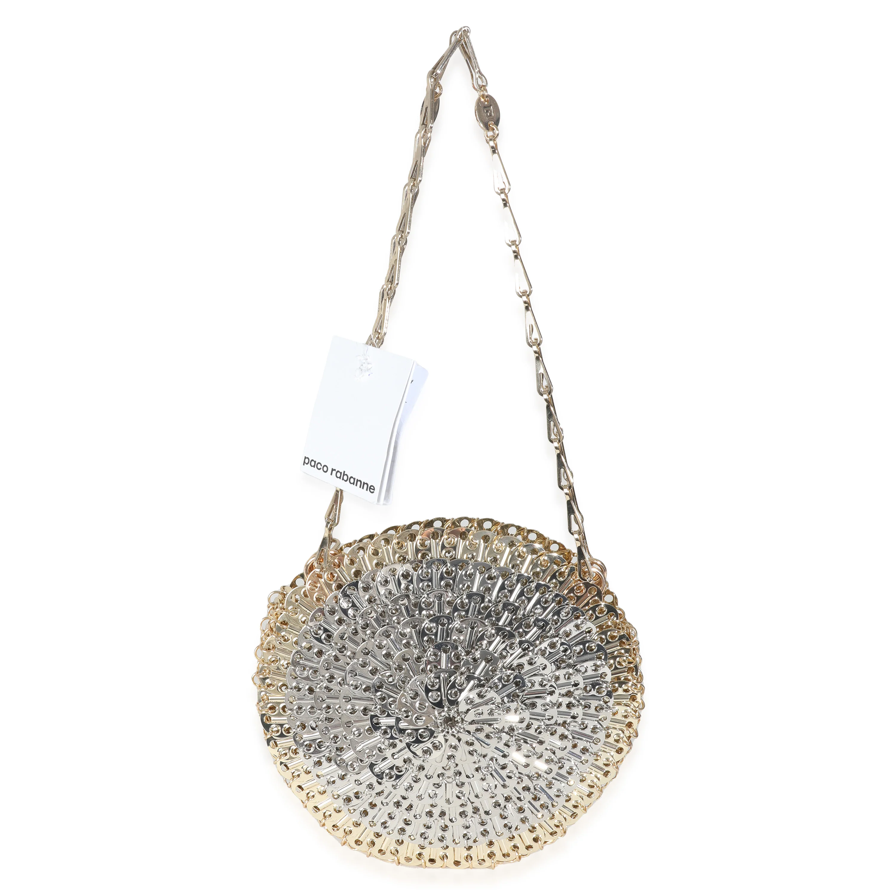Gold Silver Brass Disc 1969 Circle Shoulder Bag