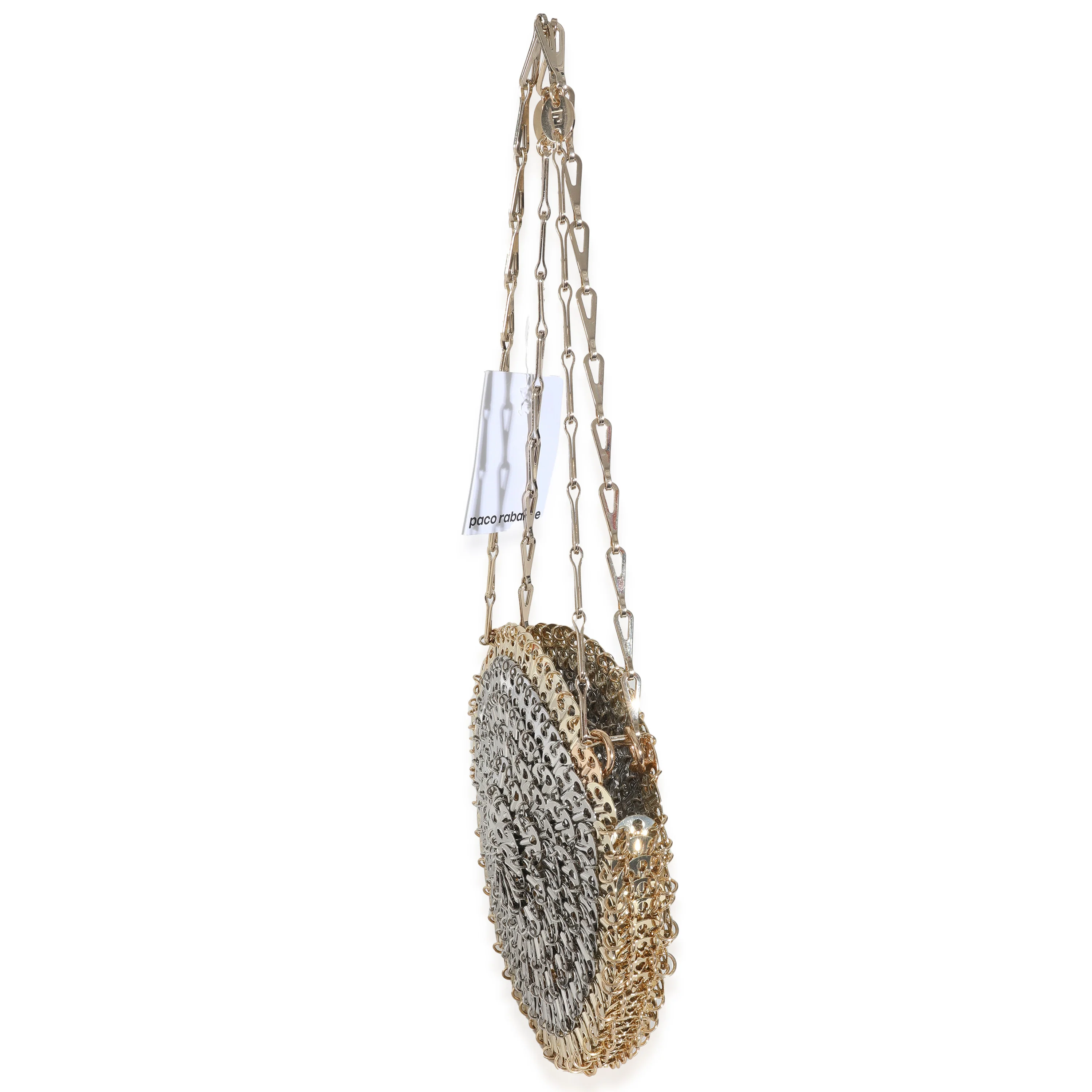Gold Silver Brass Disc 1969 Circle Shoulder Bag - Image 2