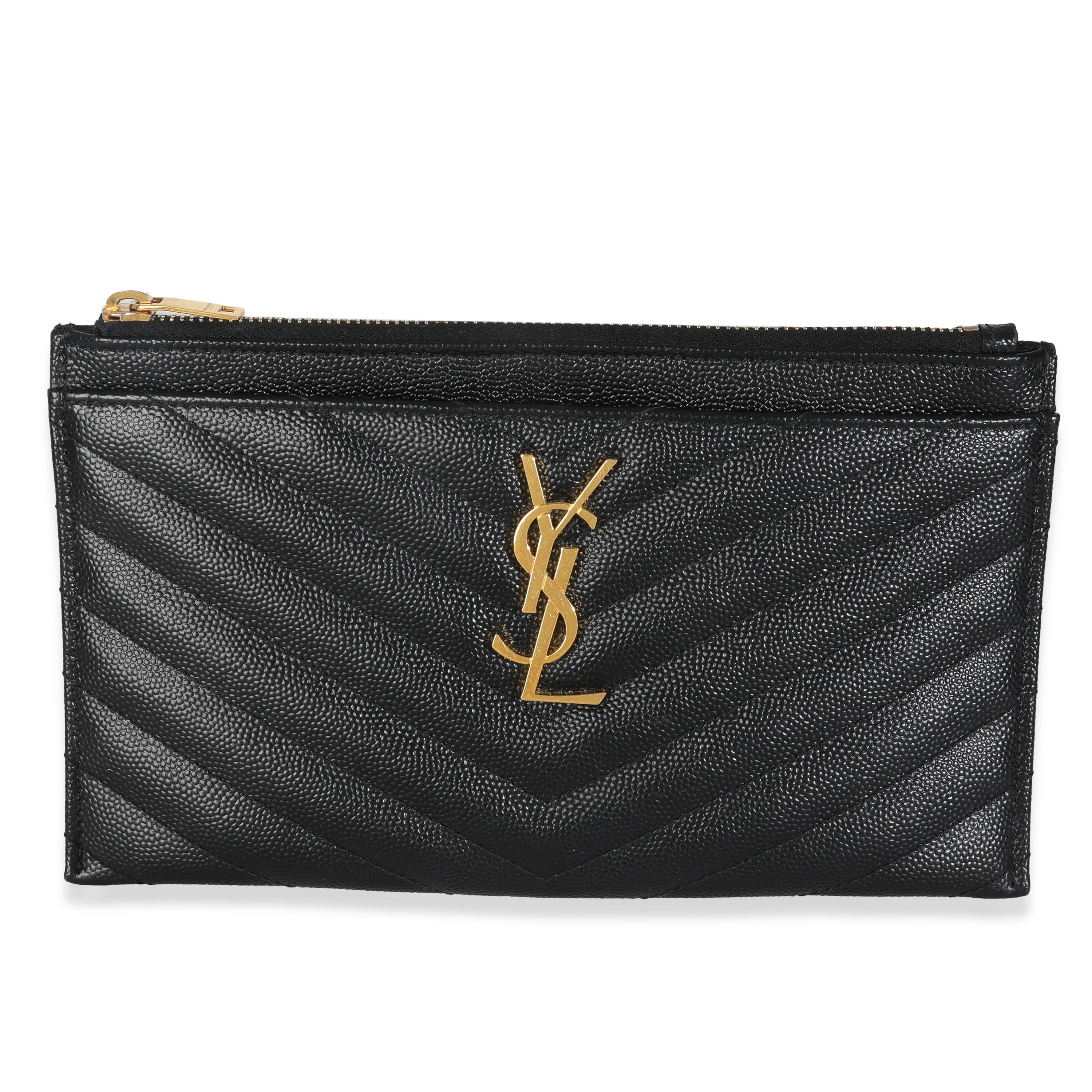Black Grain De Poudre Bill Pouch