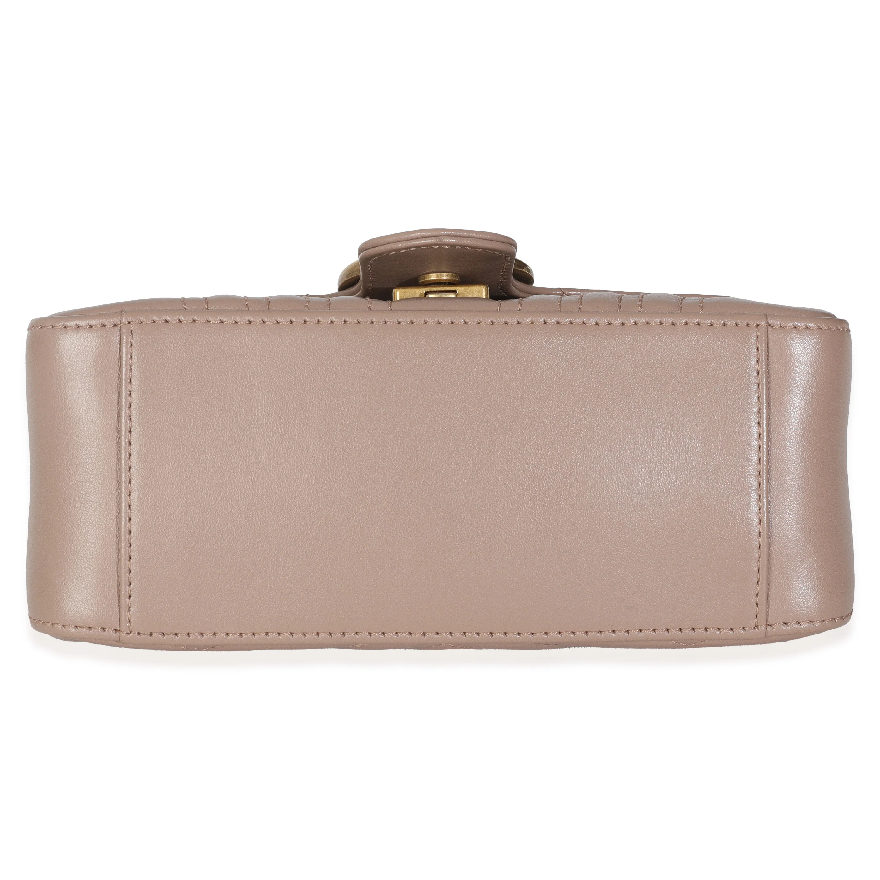 Porcelain Rose Calfskin Matelasse Mini GG Marmont Top Handle Bag - Image 4
