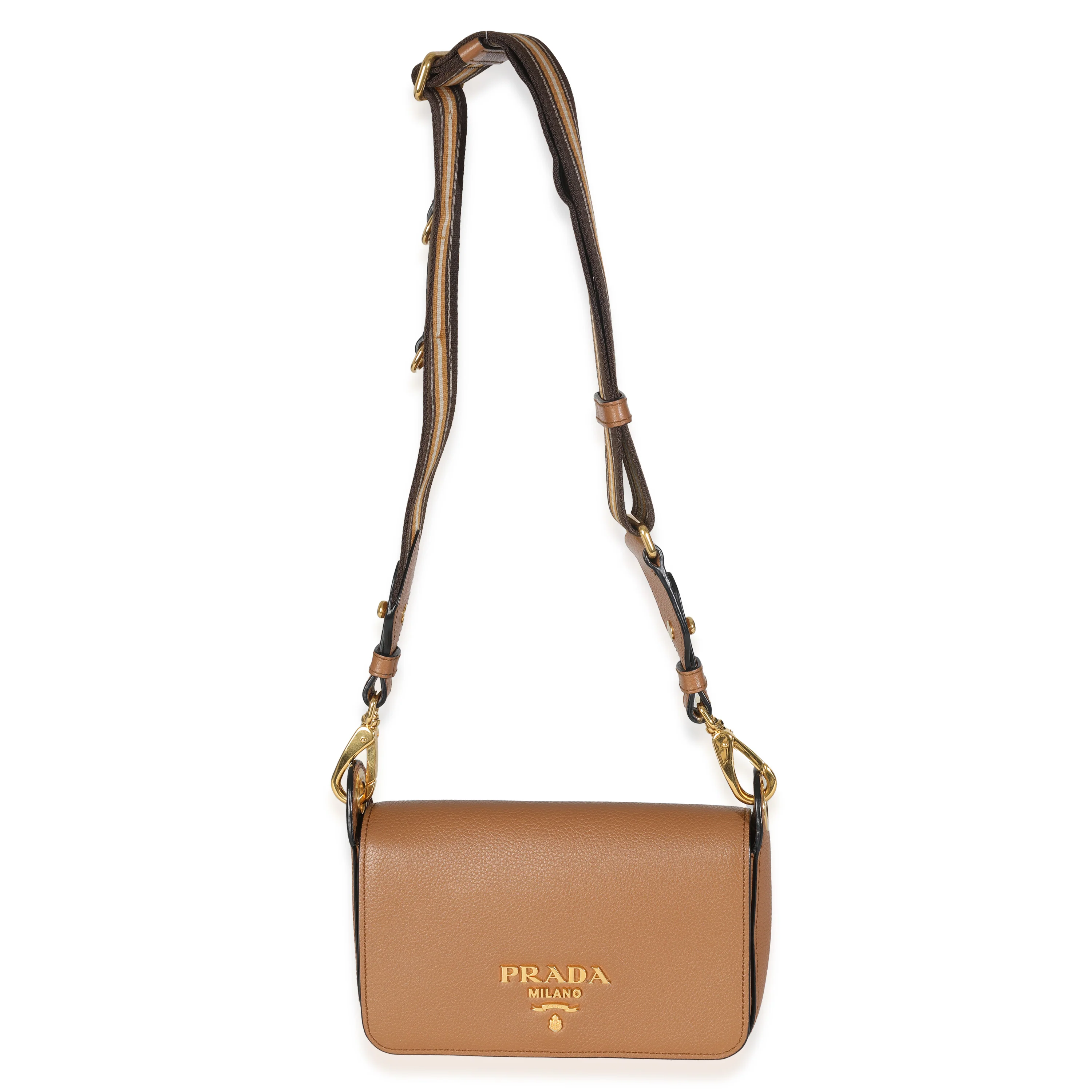 Caramel Vitello Daino Camera Crossbody - Image 8