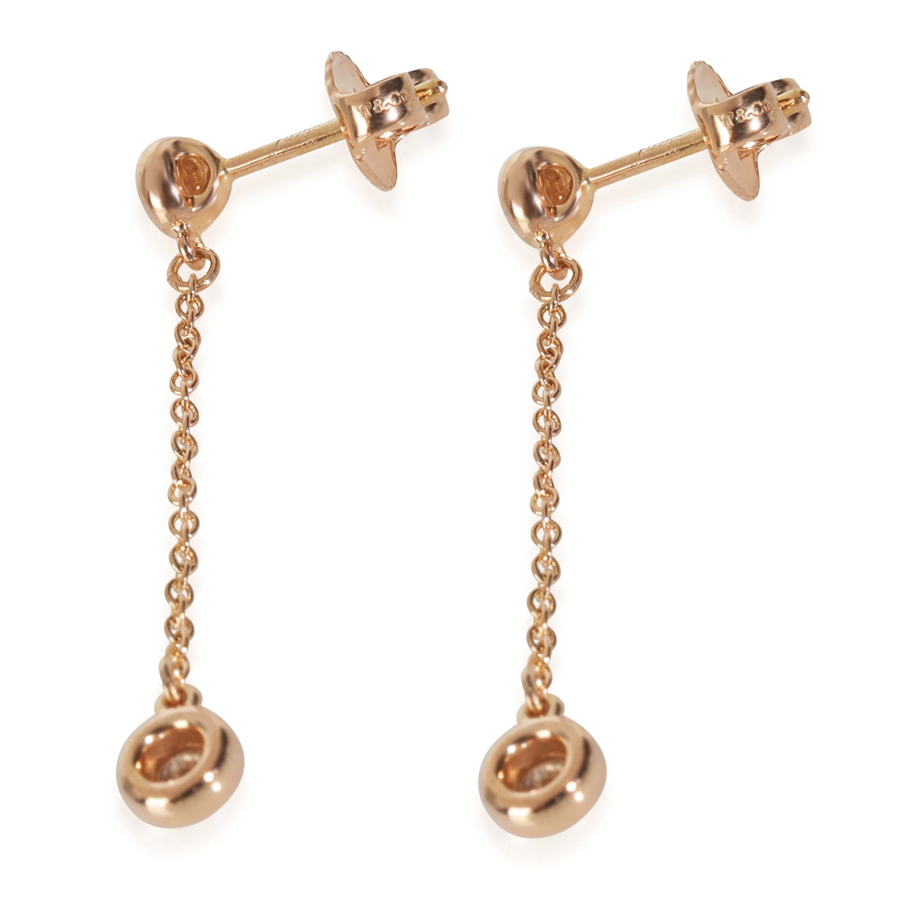 Rose Gold Diamond Elsa Peretti Diamonds By The Yard Earrings - Image 3