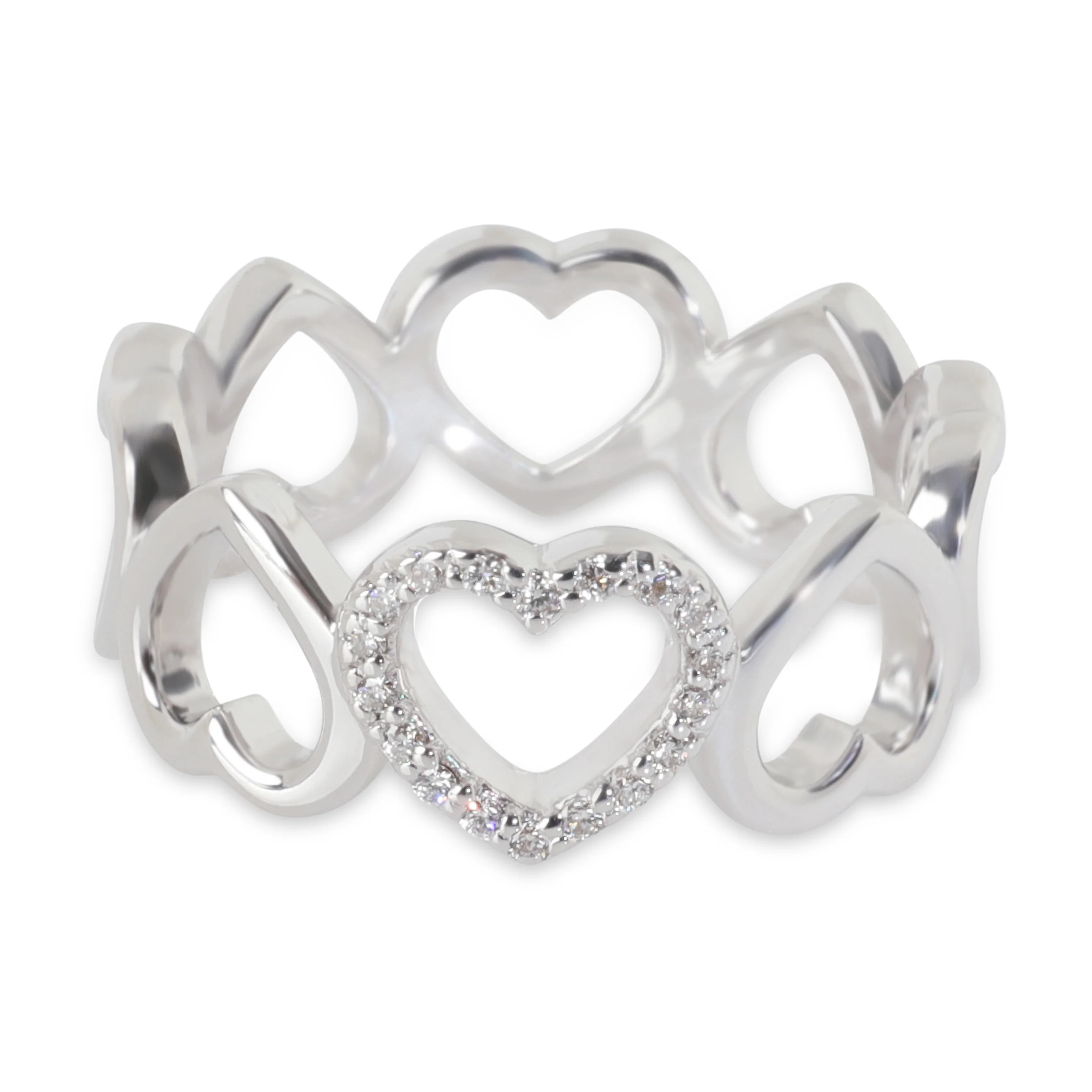 White Gold Diamond Metro Heart Band