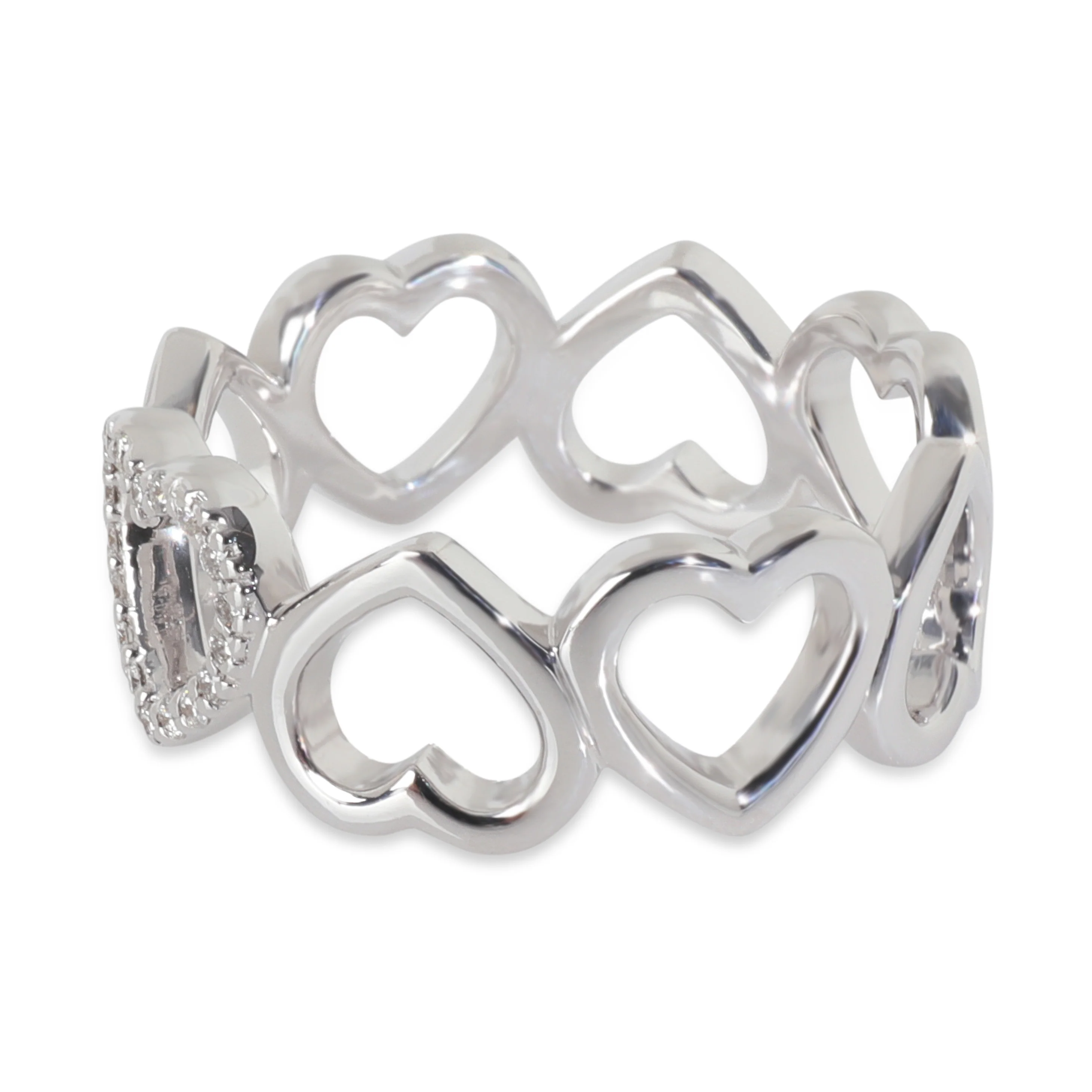 White Gold Diamond Metro Heart Band - Image 2