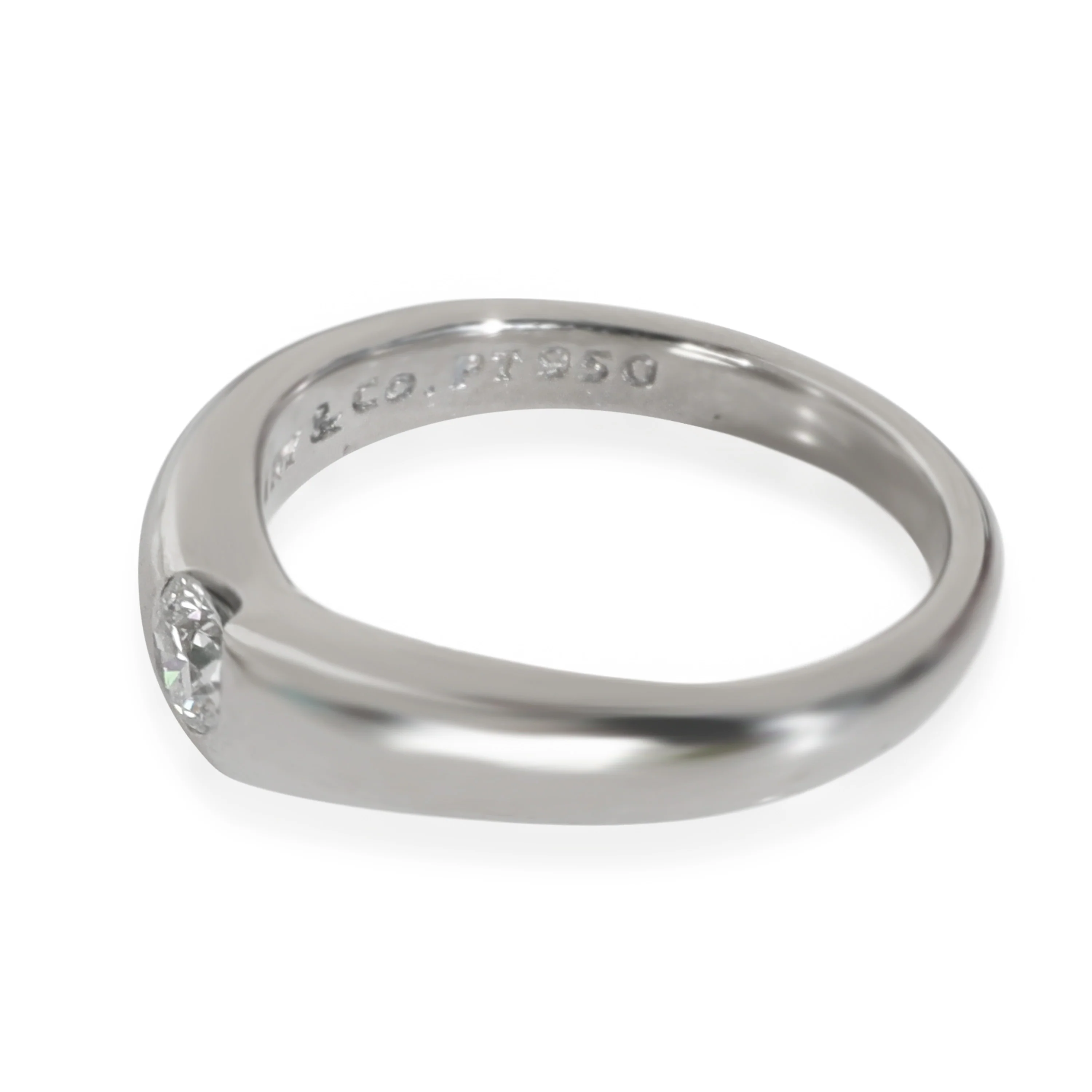 Platinum Diamond Vintage Elsa Peretti Curved Ring - Image 2