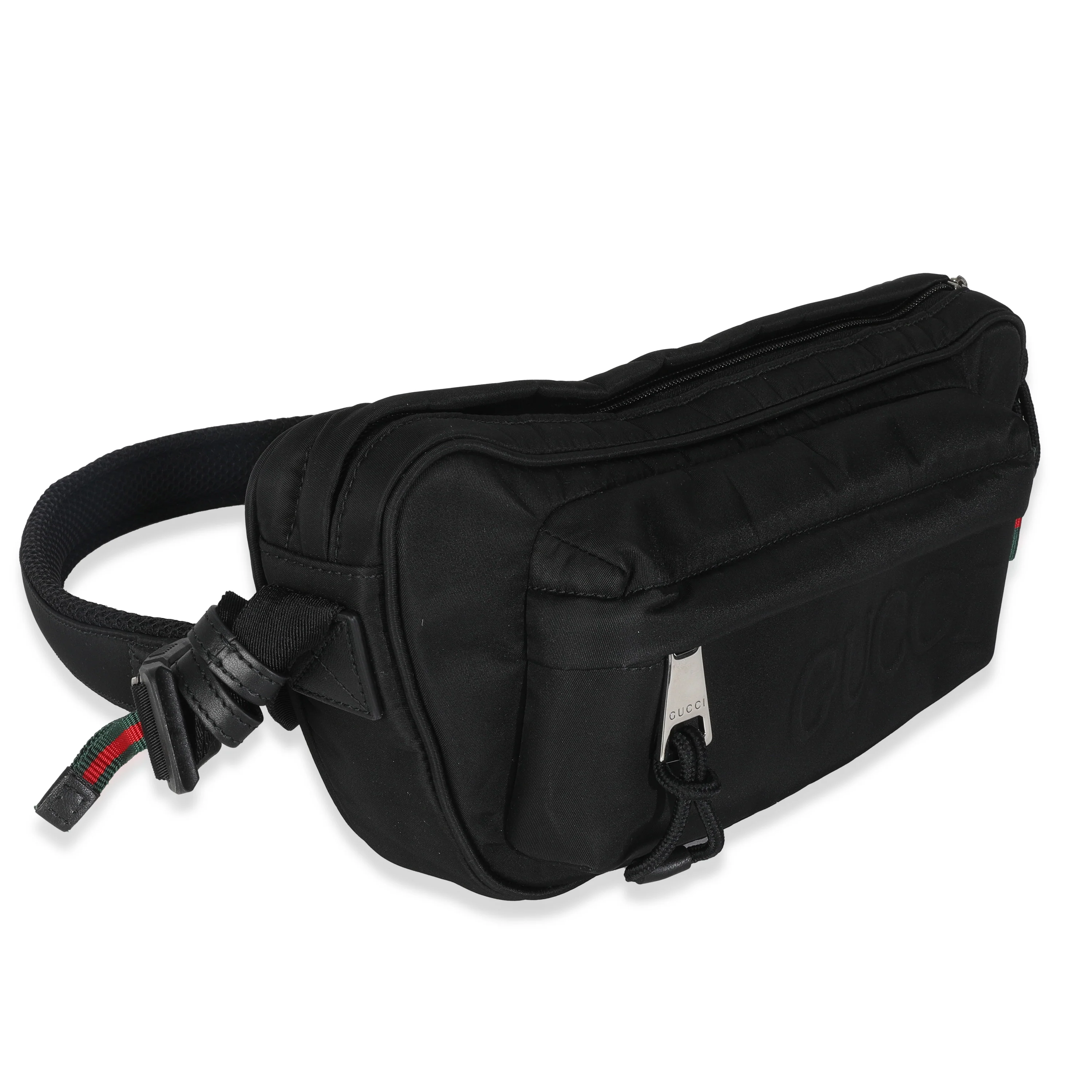 Black Nylon Logo Large Slingbag - Image 4