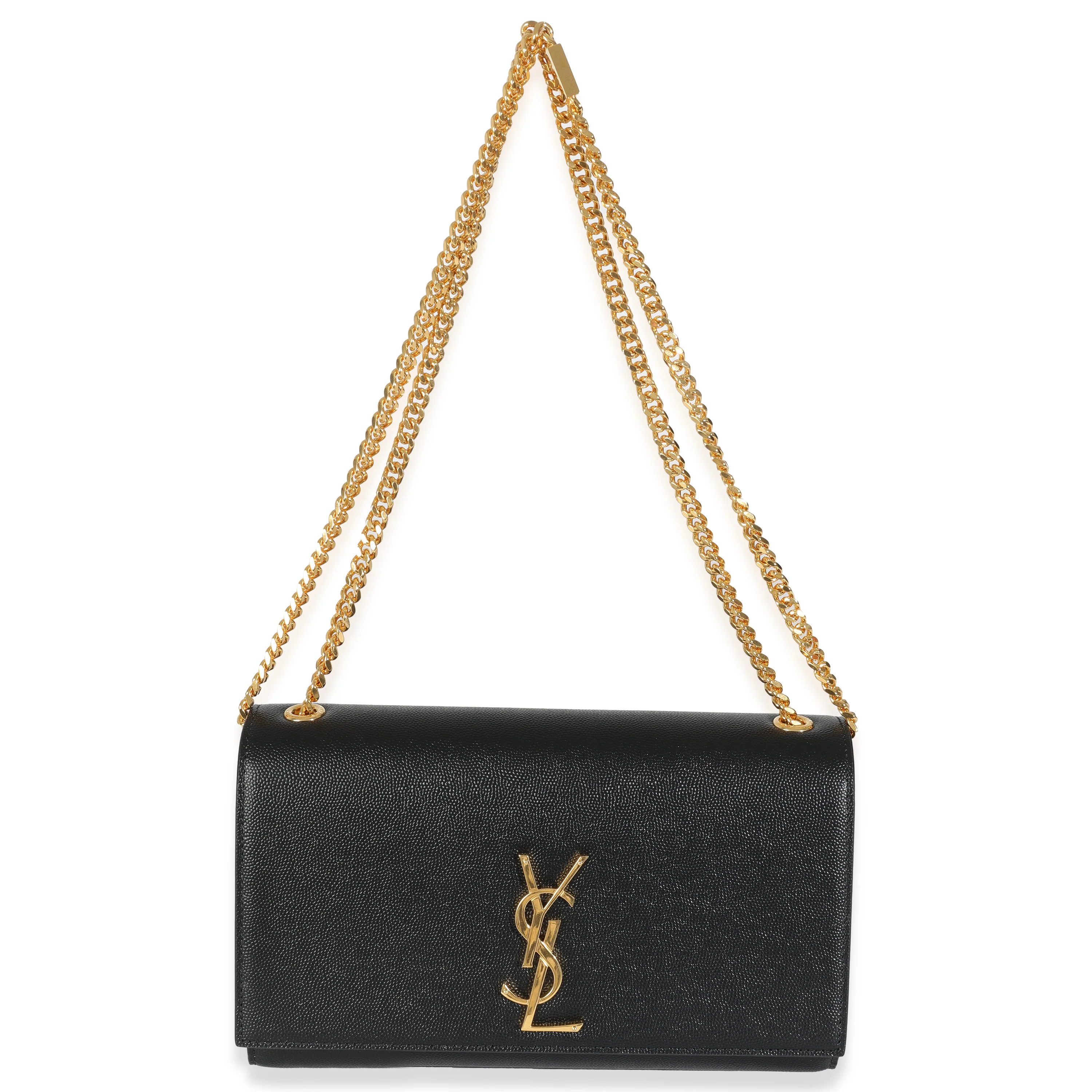 Black Grain De Poudre Medium Kate Chain Bag - Image 8