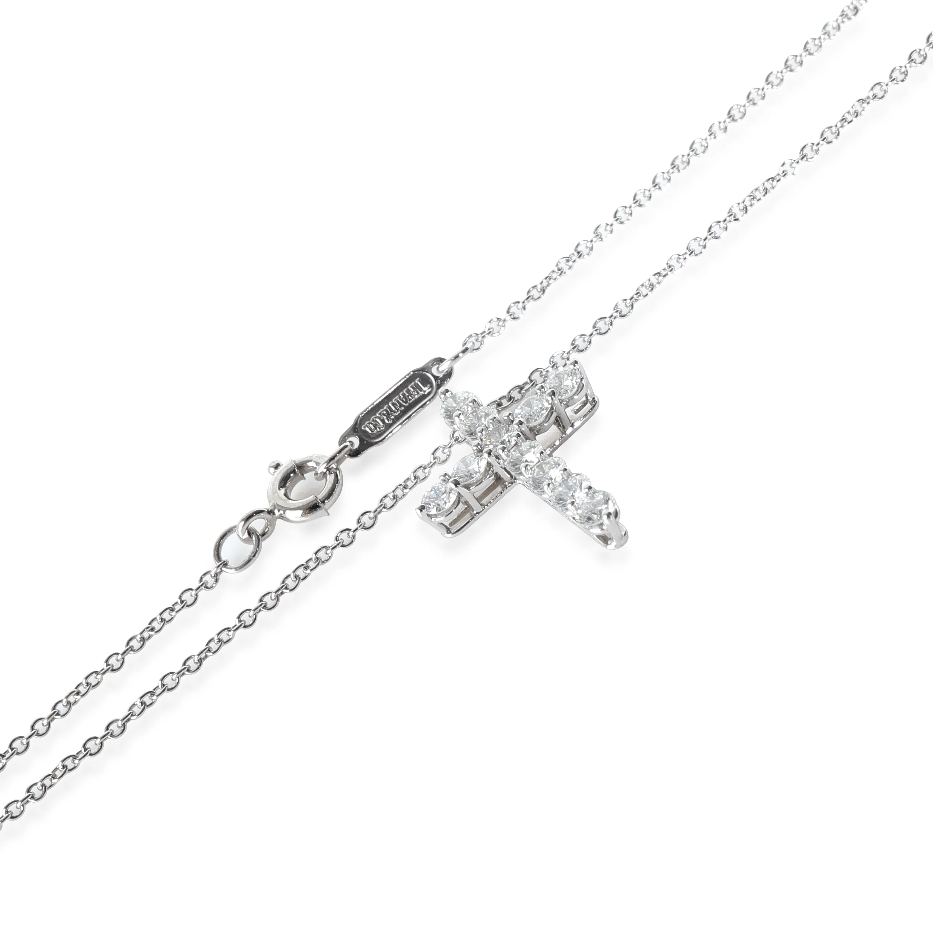 Platinum Diamond Cross Pendant - Image 3