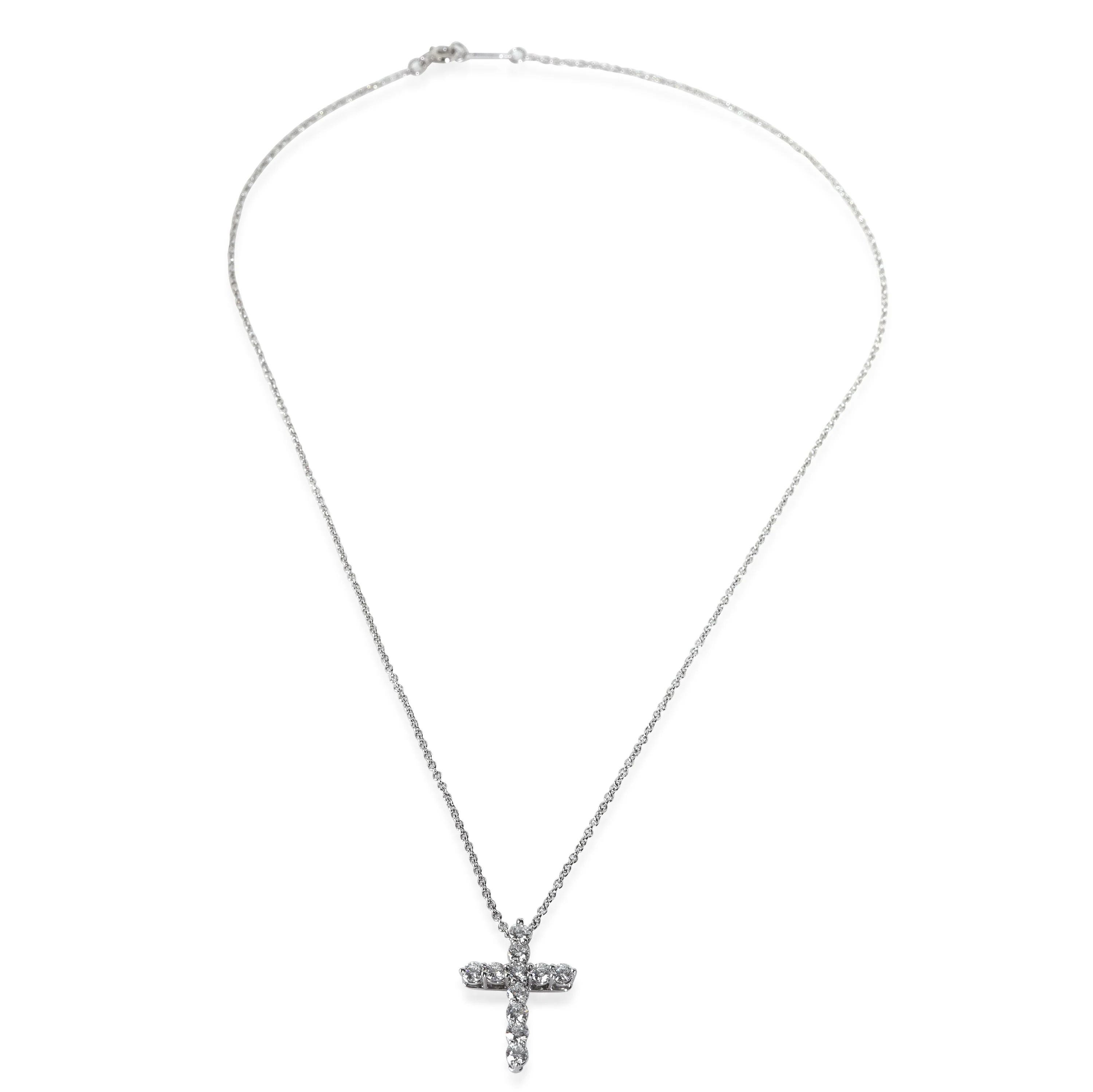 Platinum Diamond Cross Pendant - Image 2