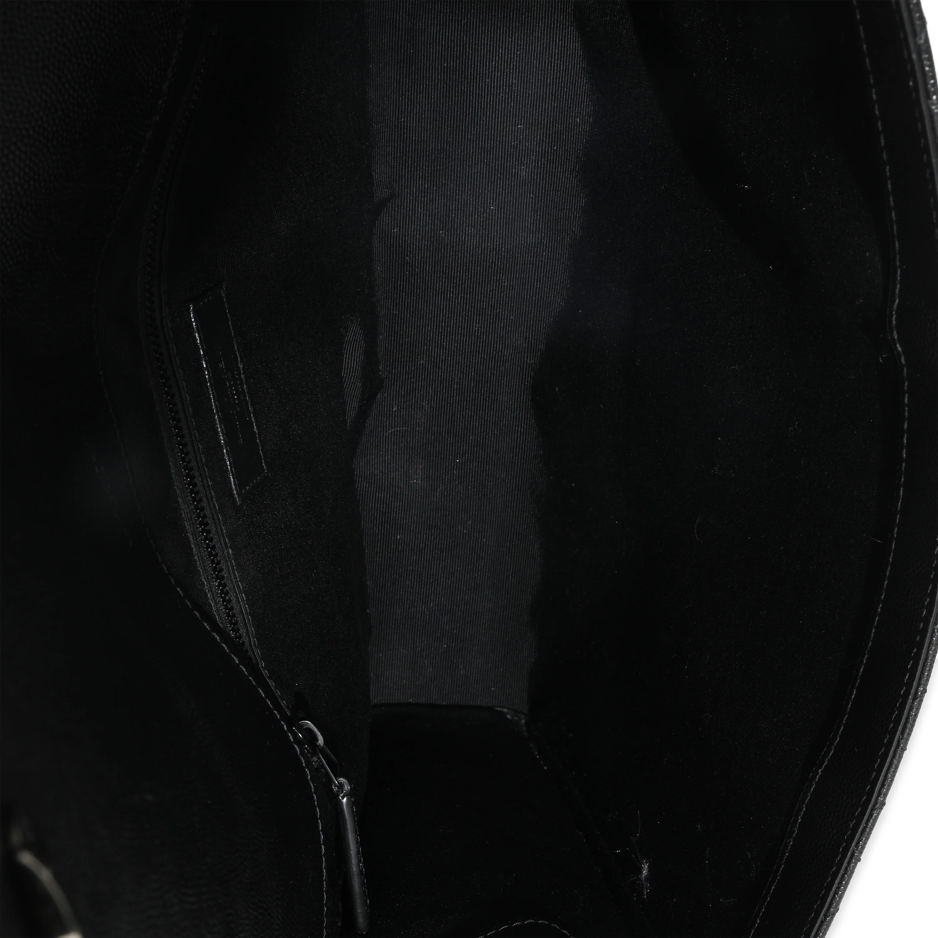 Black Grain De Poudre Monogram Quilted Large Envelope Satchel - Image 8