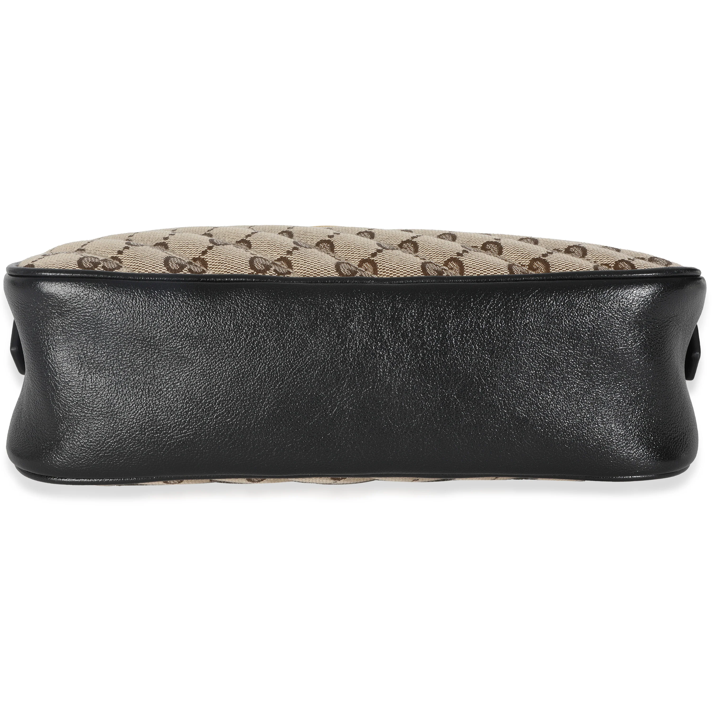 Black Beige Diagonal GG Marmont Camera Bag - Image 5