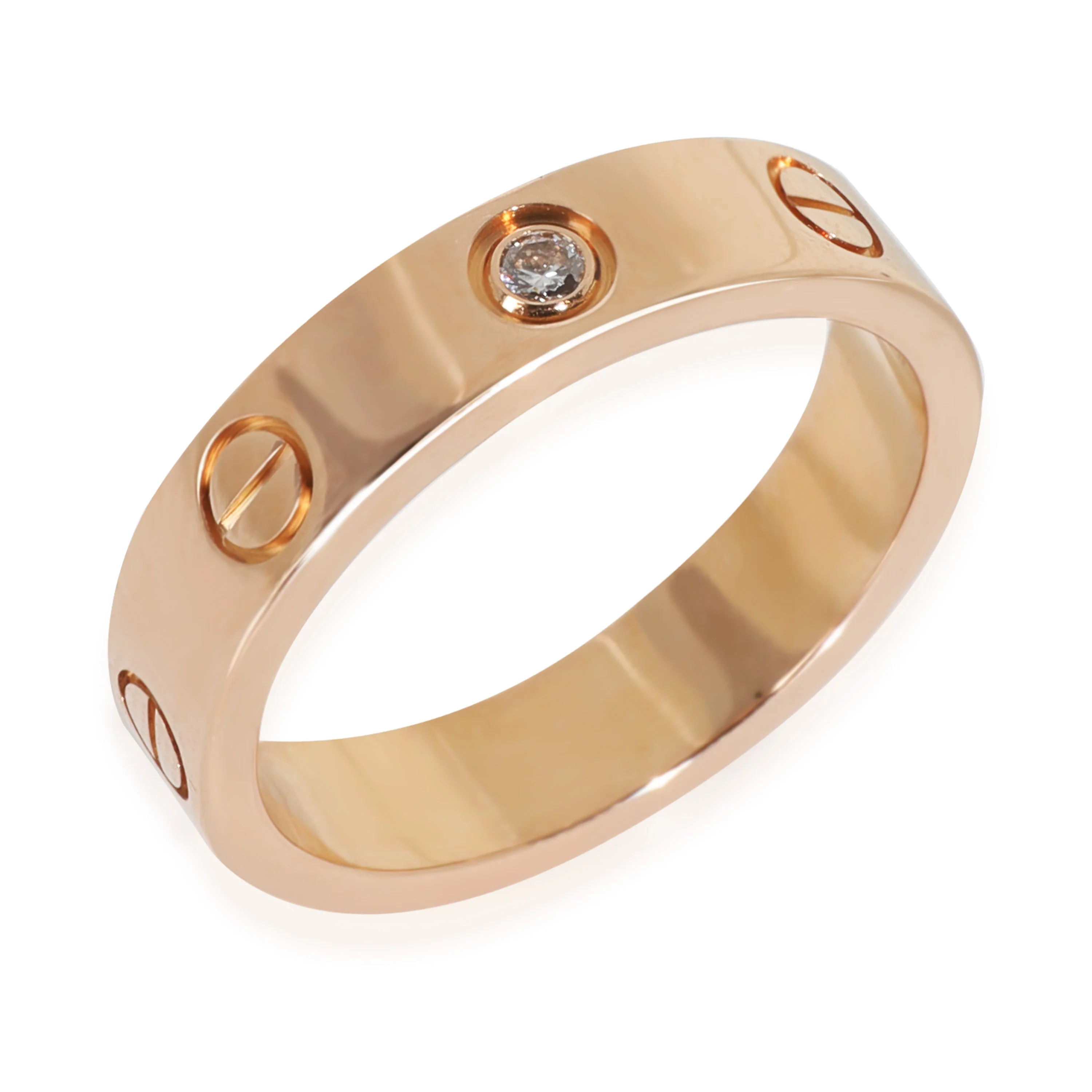 Rose Gold Diamond Small Model Love Ring - Image 2