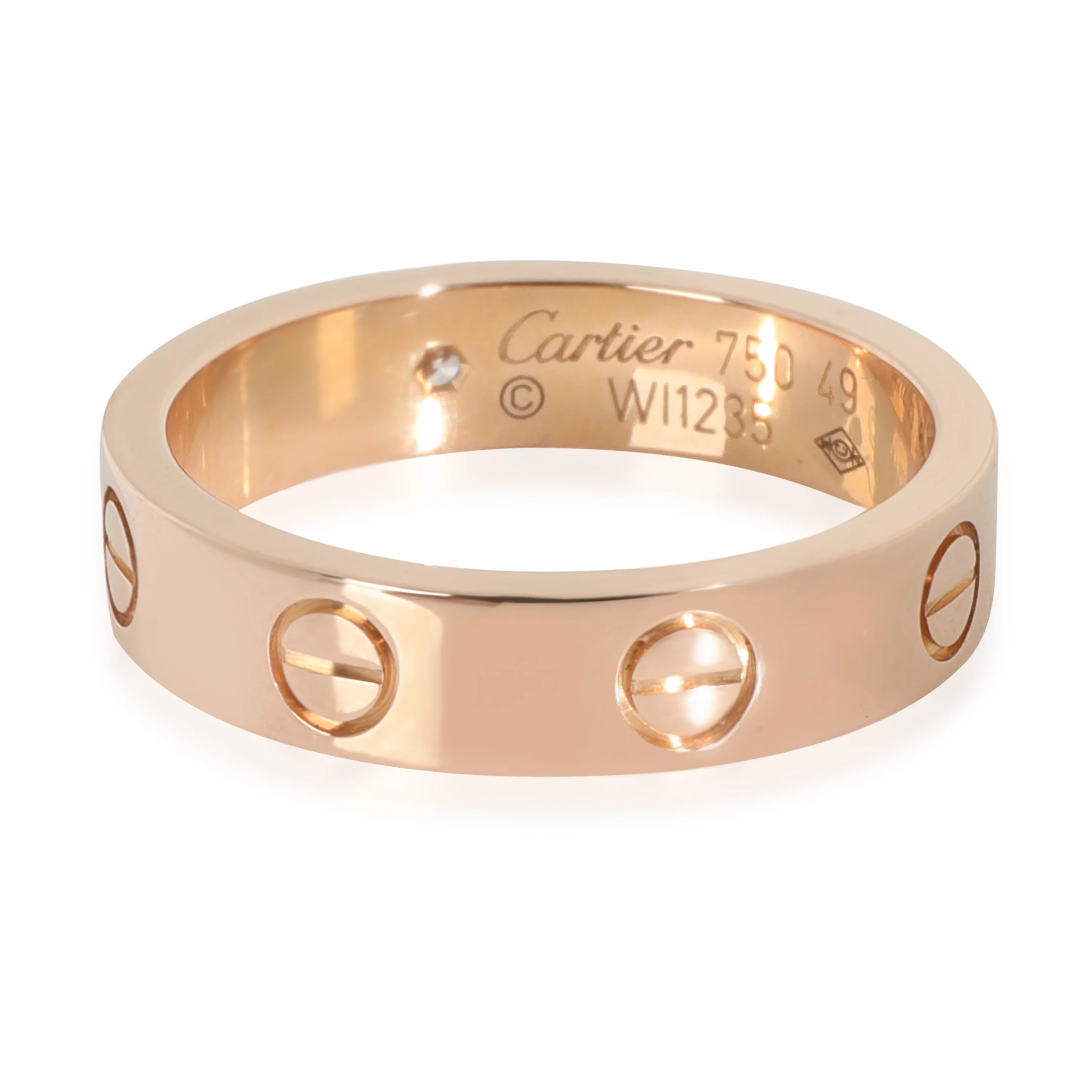 Rose Gold Diamond Small Model Love Ring - Image 3