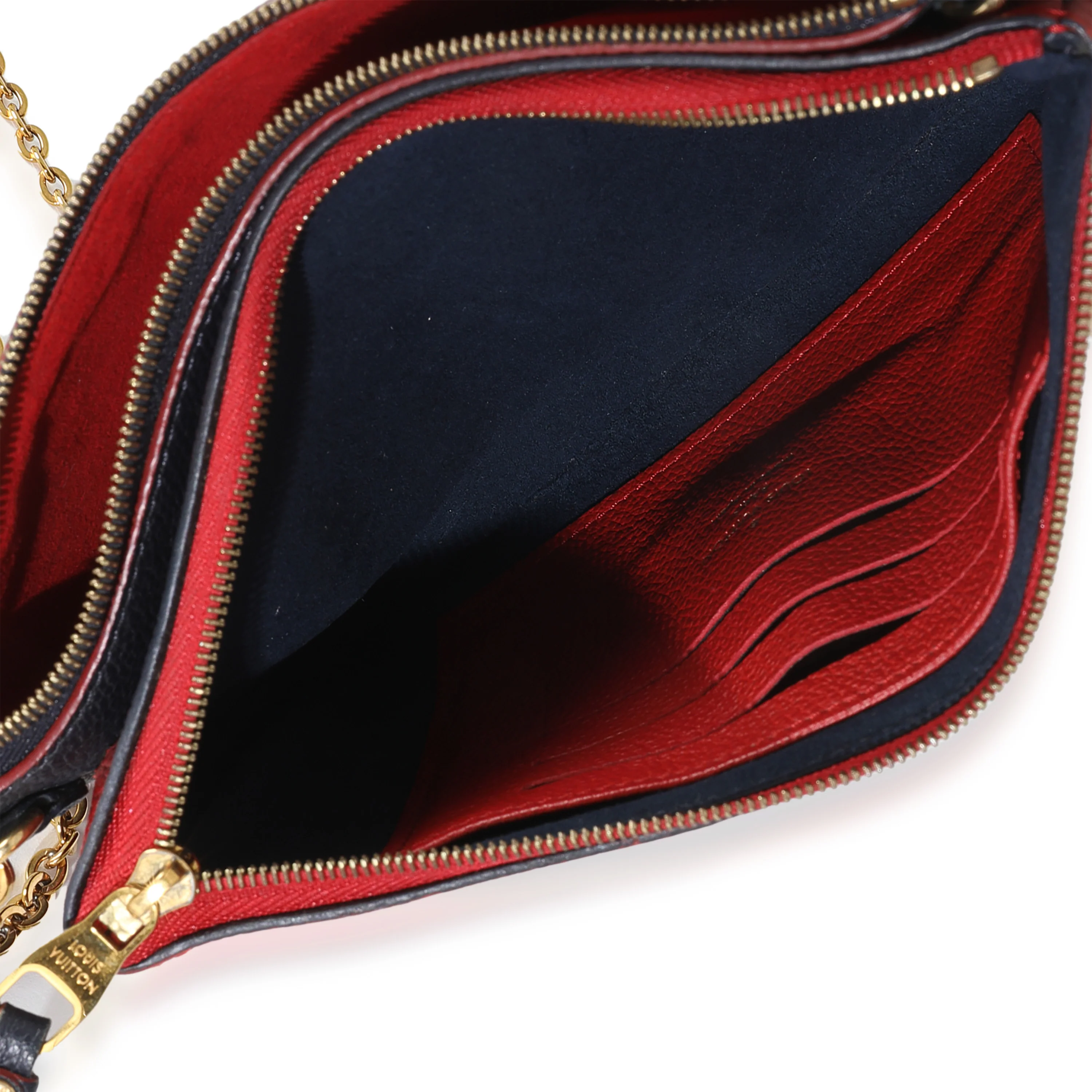 Marine Rouge Monogram Empreinte Double Zip Pochette - Image 9