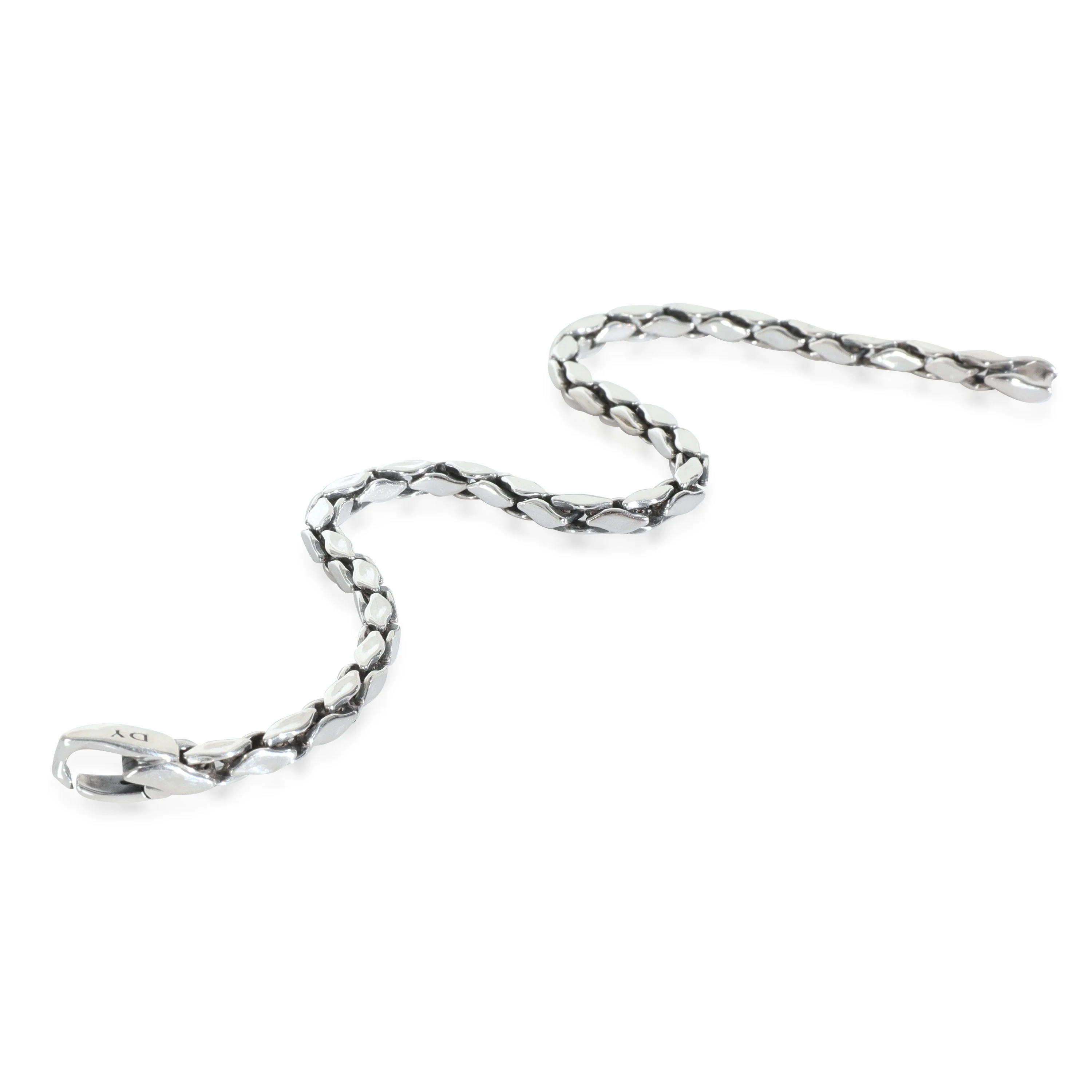 Sterling Silver Fluted Chain Bracelet - Image 2
