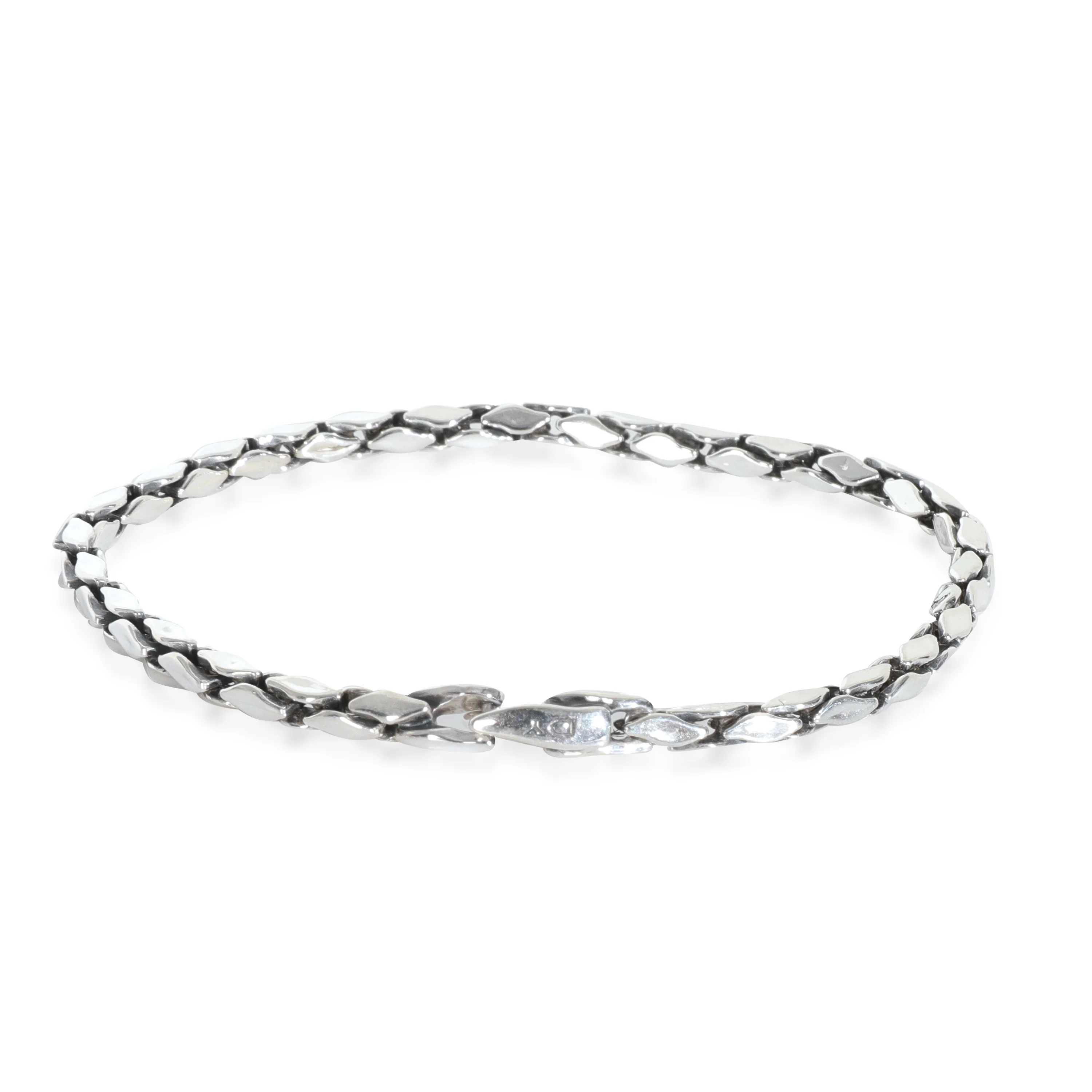 Sterling Silver Fluted Chain Bracelet - Image 3