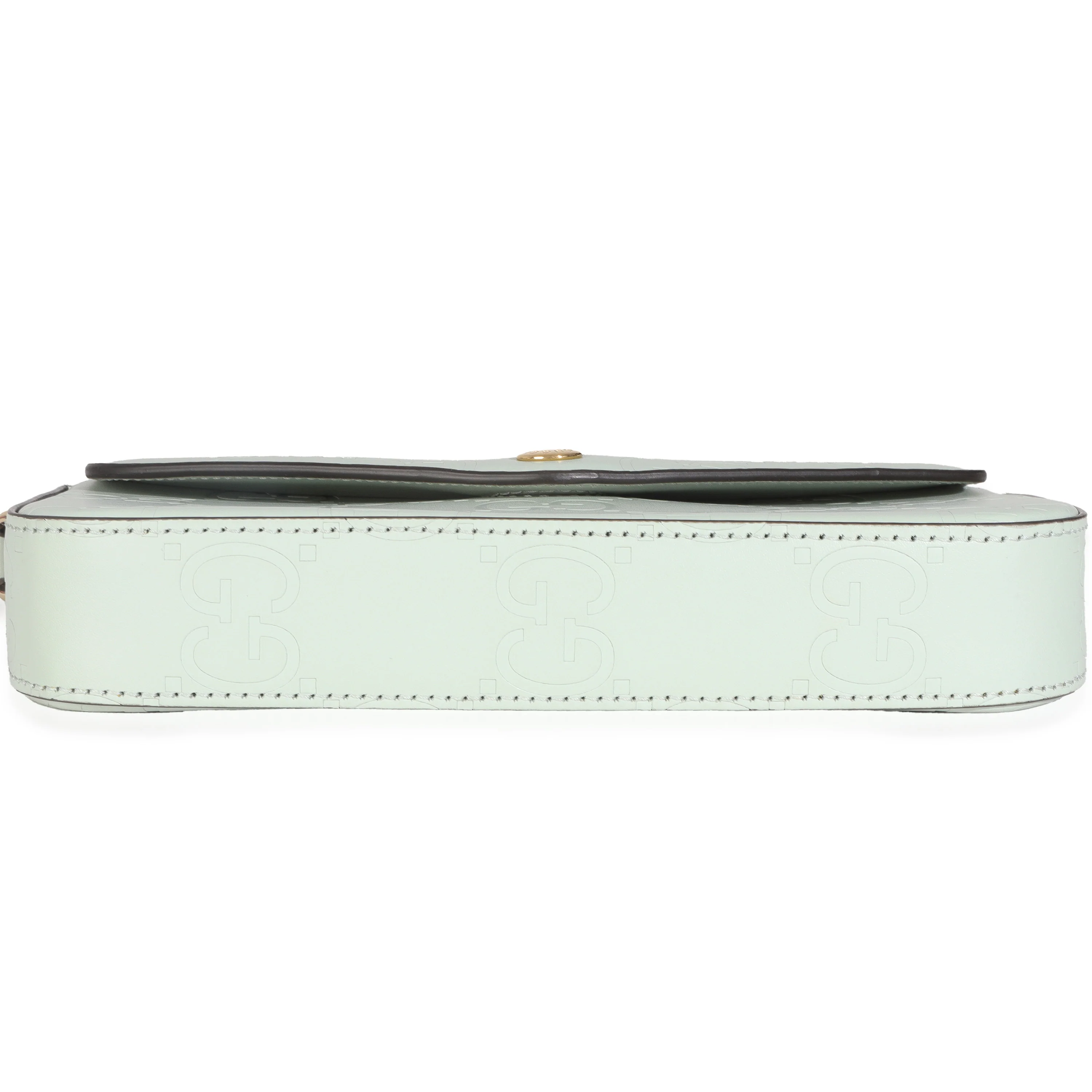 Pale Green Calfskin GG Super Mini Shoulder Bag - Image 5