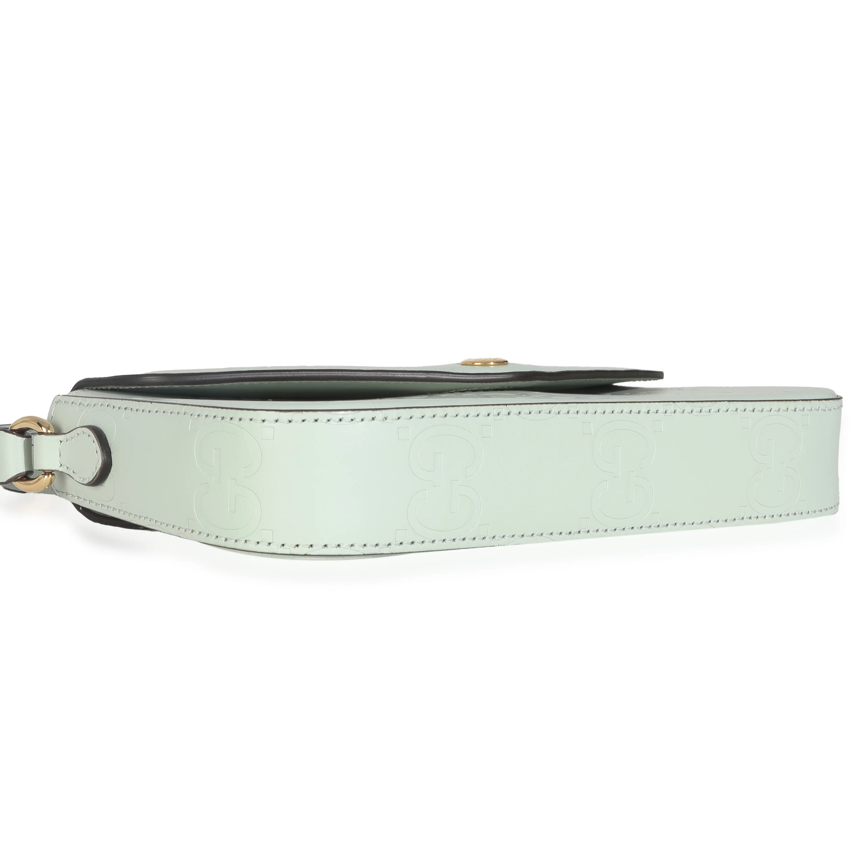 Pale Green Calfskin GG Super Mini Shoulder Bag - Image 6