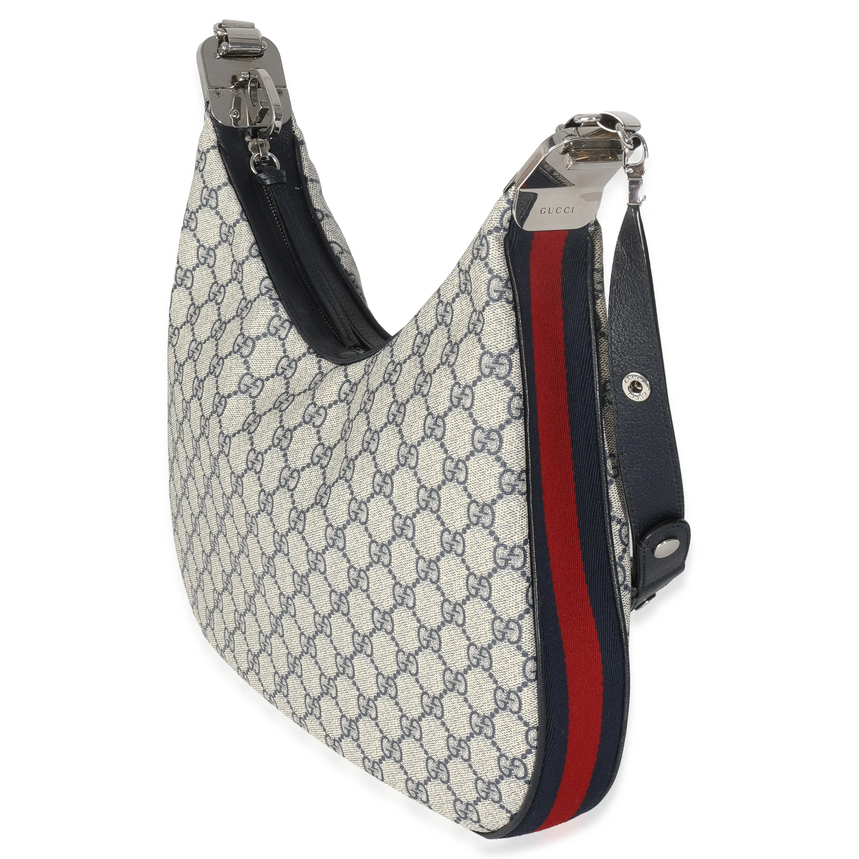 Navy GG Supreme Large Attache Shoulder Bag - Image 2