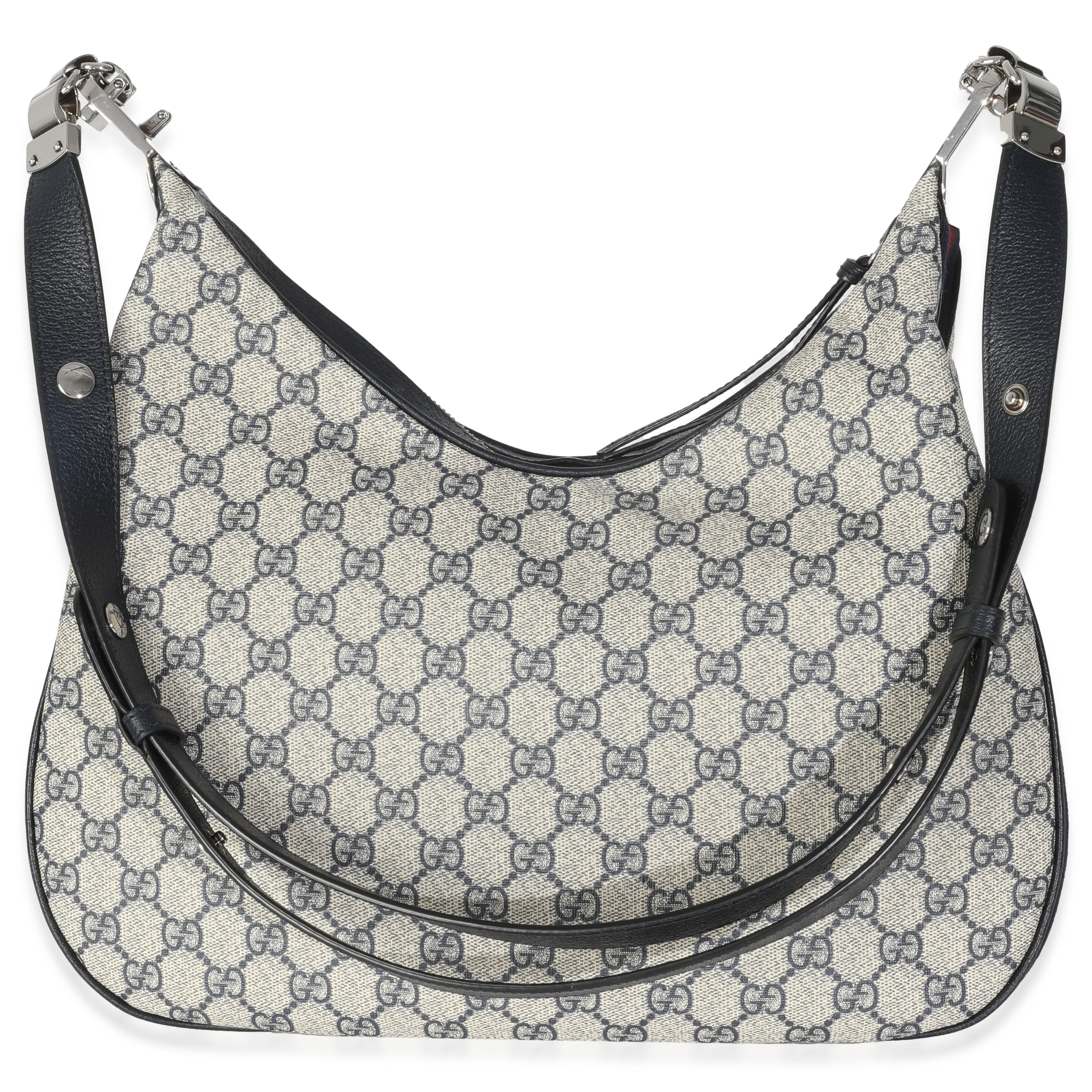Navy GG Supreme Large Attache Shoulder Bag - Image 4