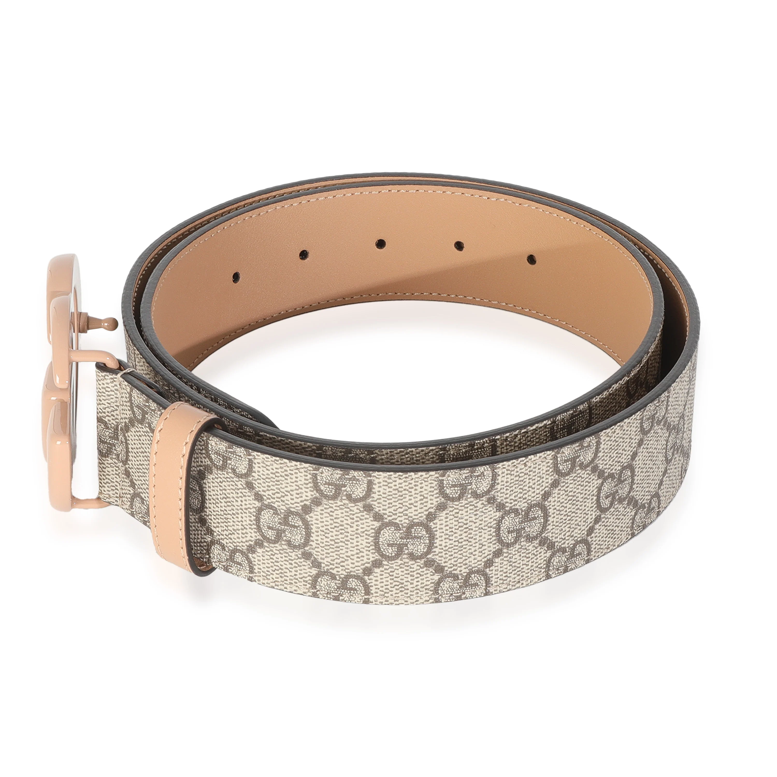 Beige GG Supreme Canvas Marmont Belt 90/36 - Image 2