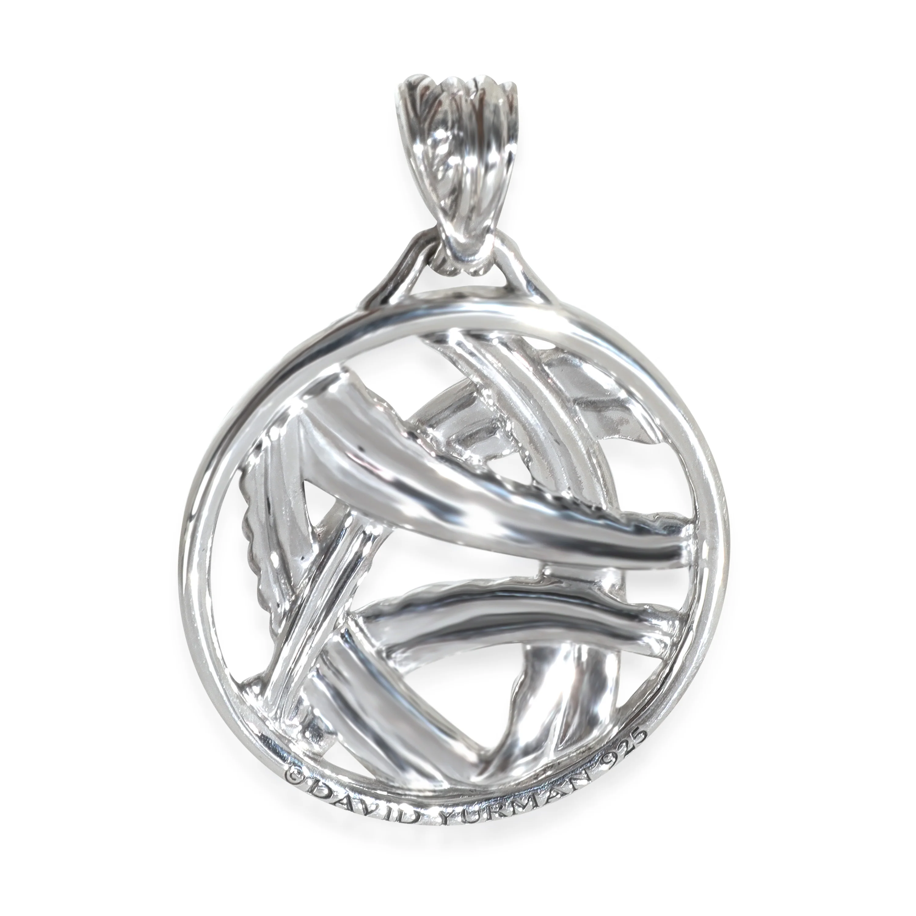 Sterling Silver Diamond Papyrus Pendant - Image 3