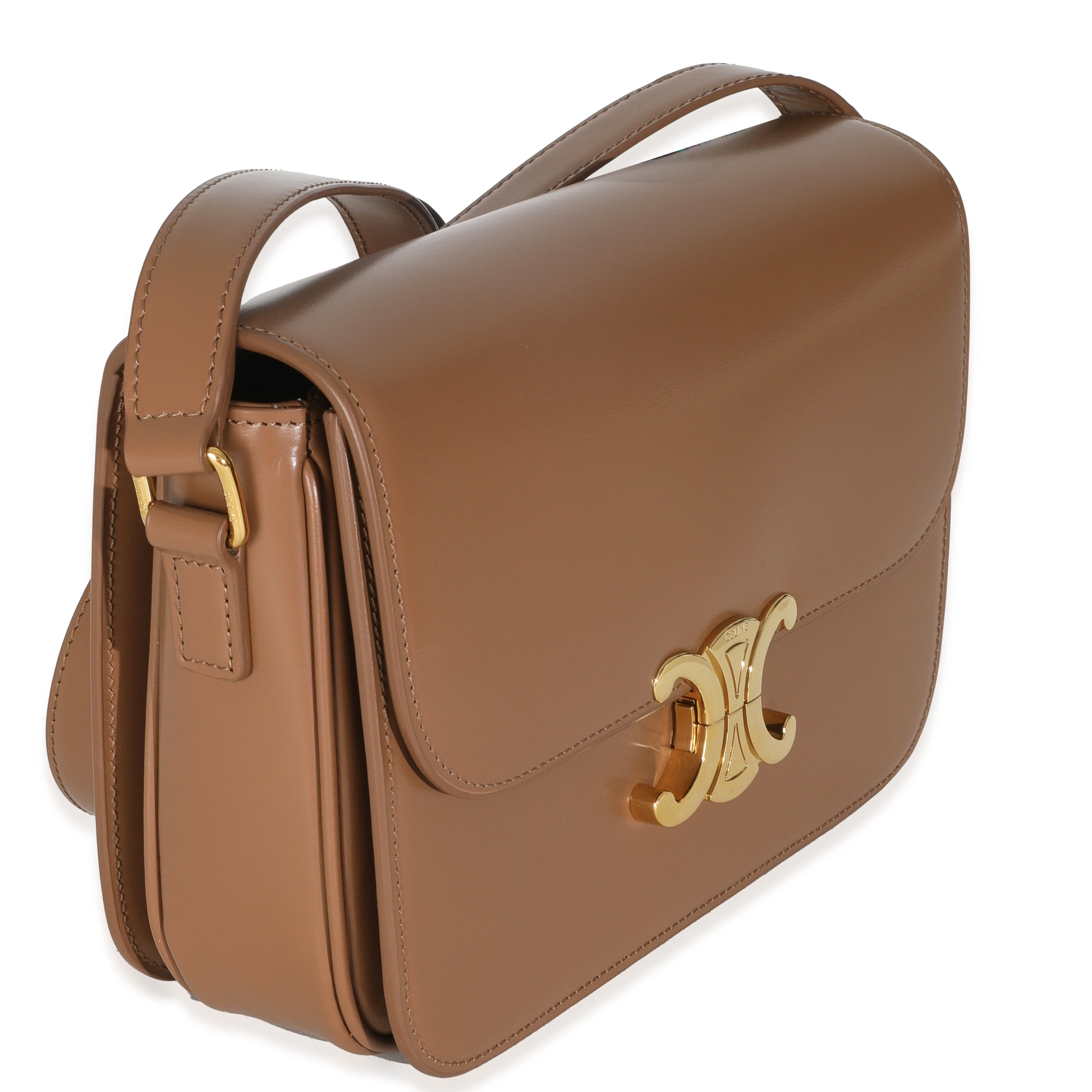 Tan Natural Calfskin Classique Triomphe Bag - Image 3