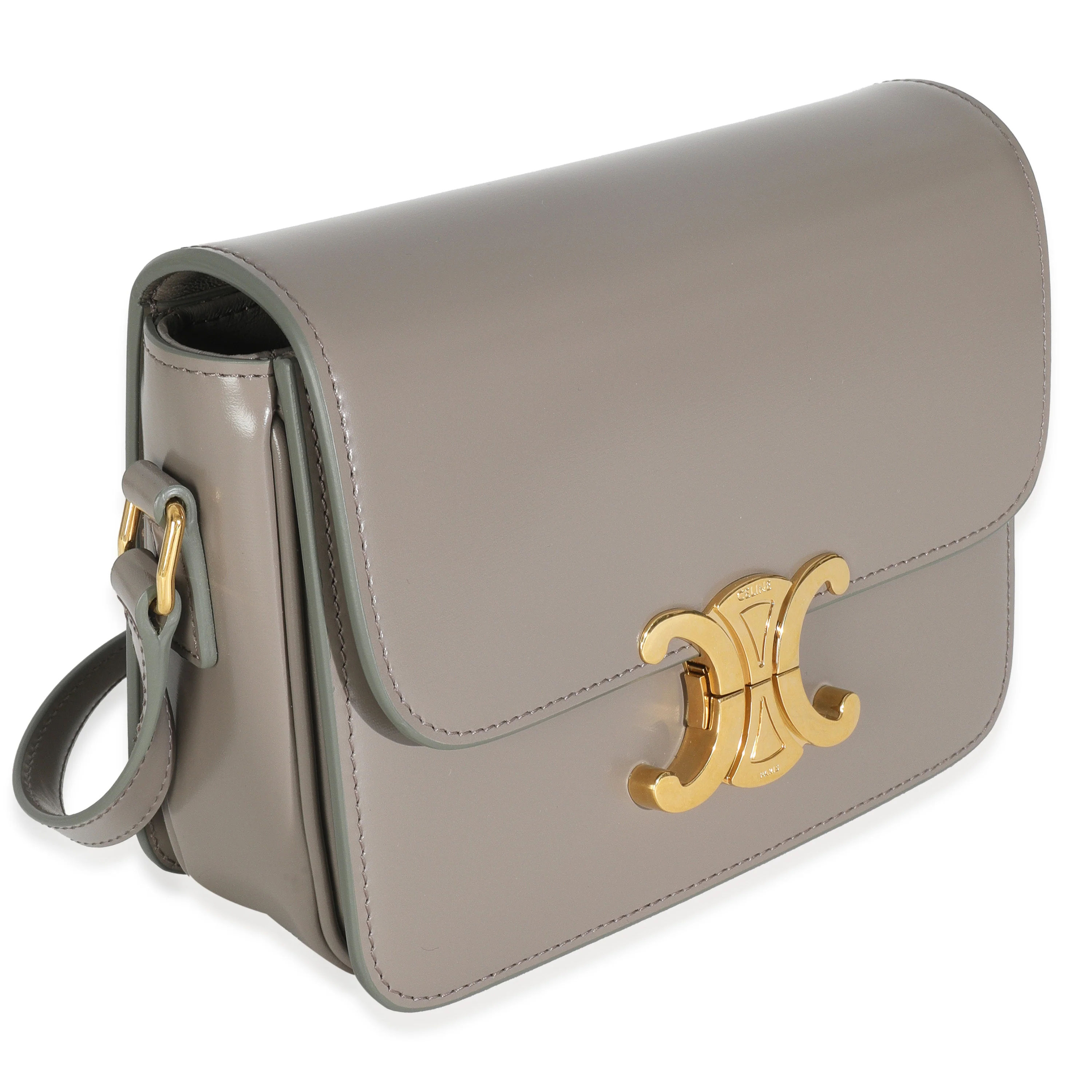 Pebble Shiny Calfskin Teen Triomphe Bag - Image 3