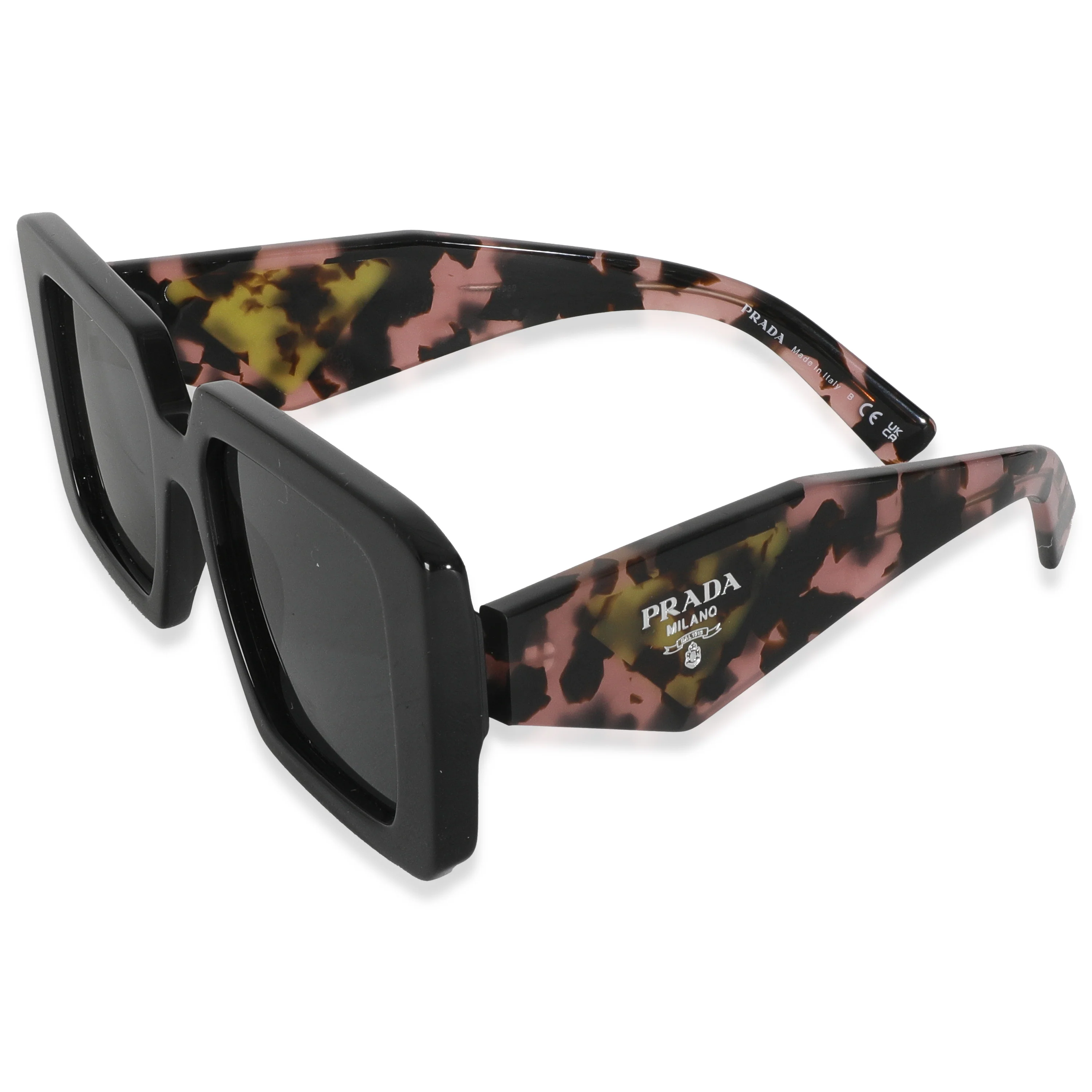 SPR23Y Purple Black Acetate Rectangle Frame Sunglasses - Image 2