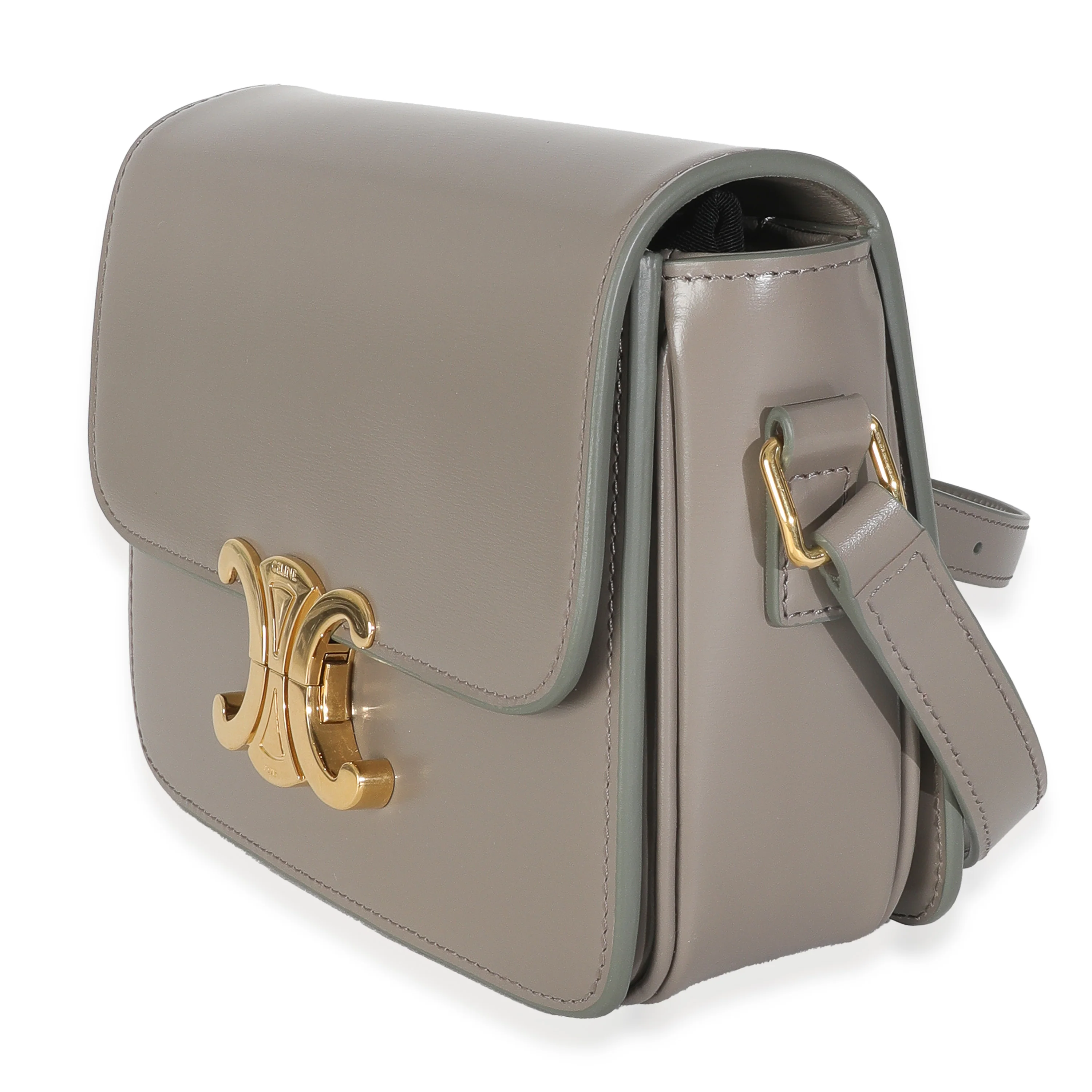 Pebble Shiny Calfskin Teen Triomphe Bag - Image 2